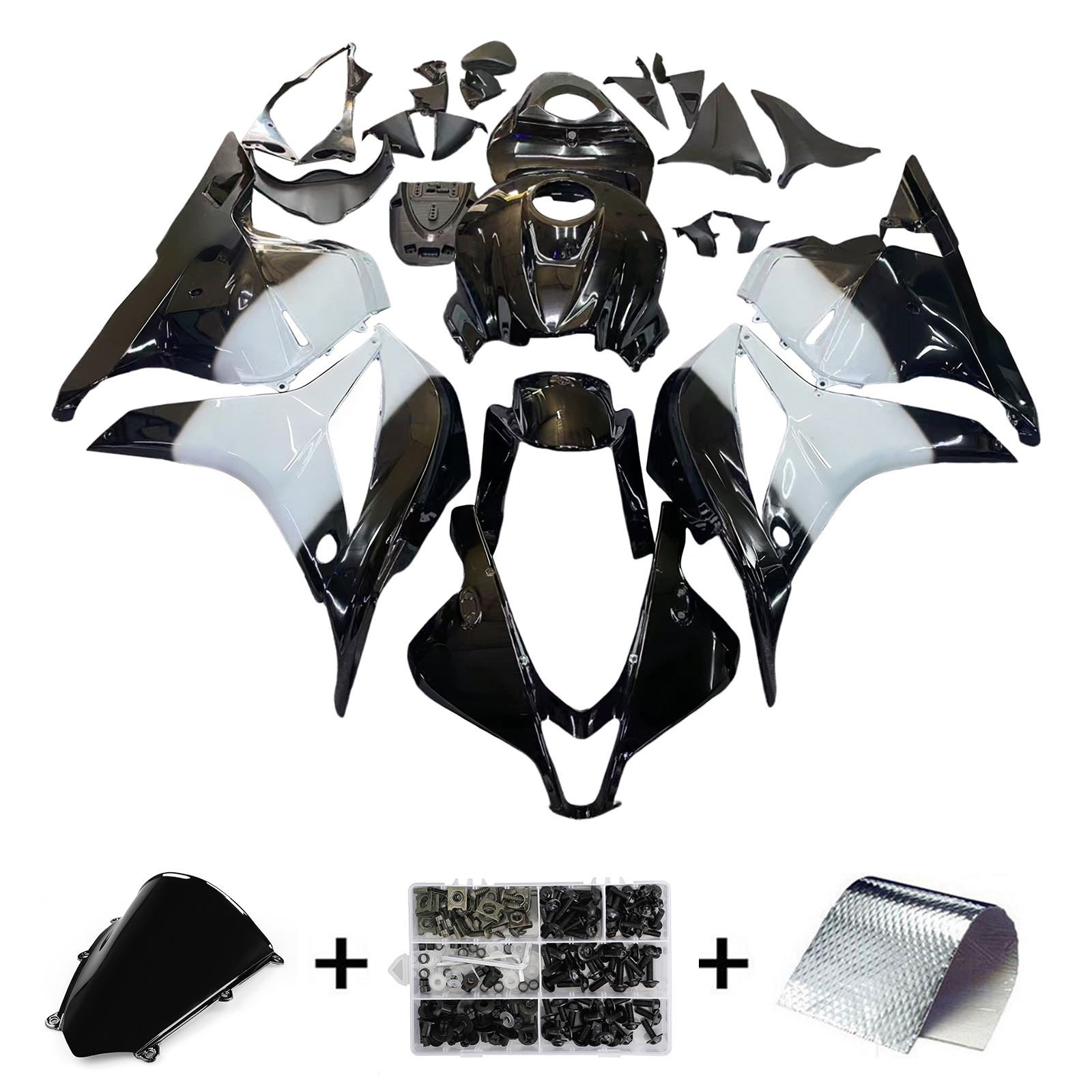 2009-2012 Honda CBR600RR Amotopart Fairings Black West CBR Racing Customs Fairing