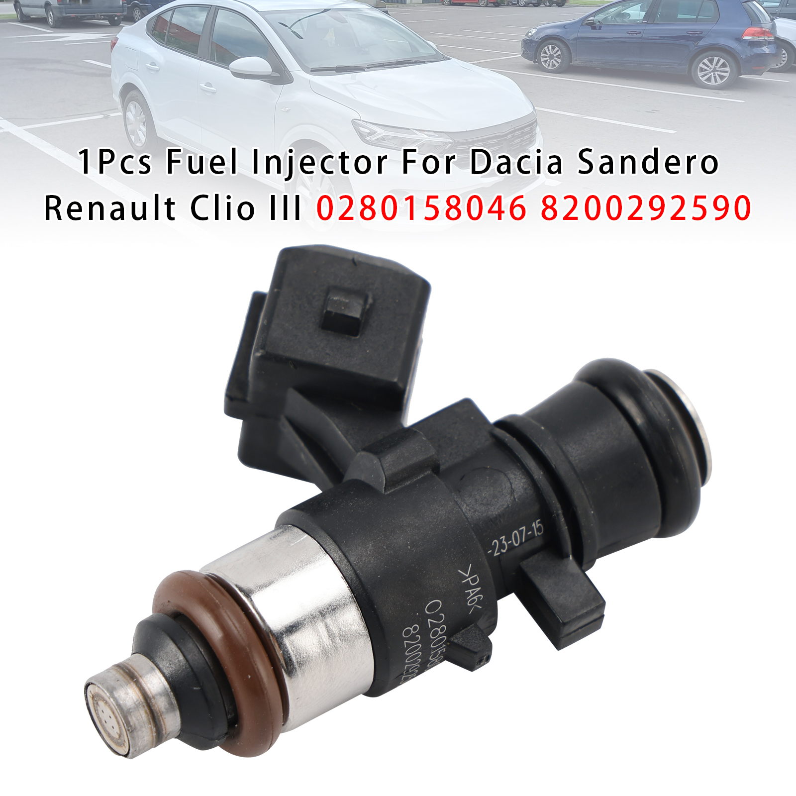 2008-2022 Dacia Sandero 1Pcs Fuel Injector 0280158046 8200292590 Generic