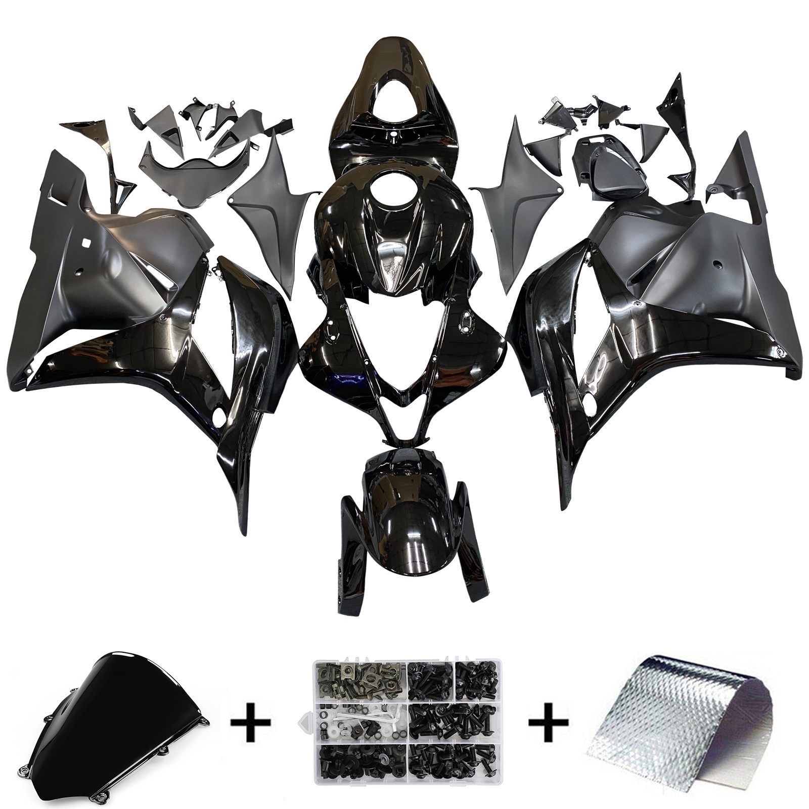 2009-2012 Honda CBR600RR Amotopart Fairings Black CBR Racing Customs Fairing