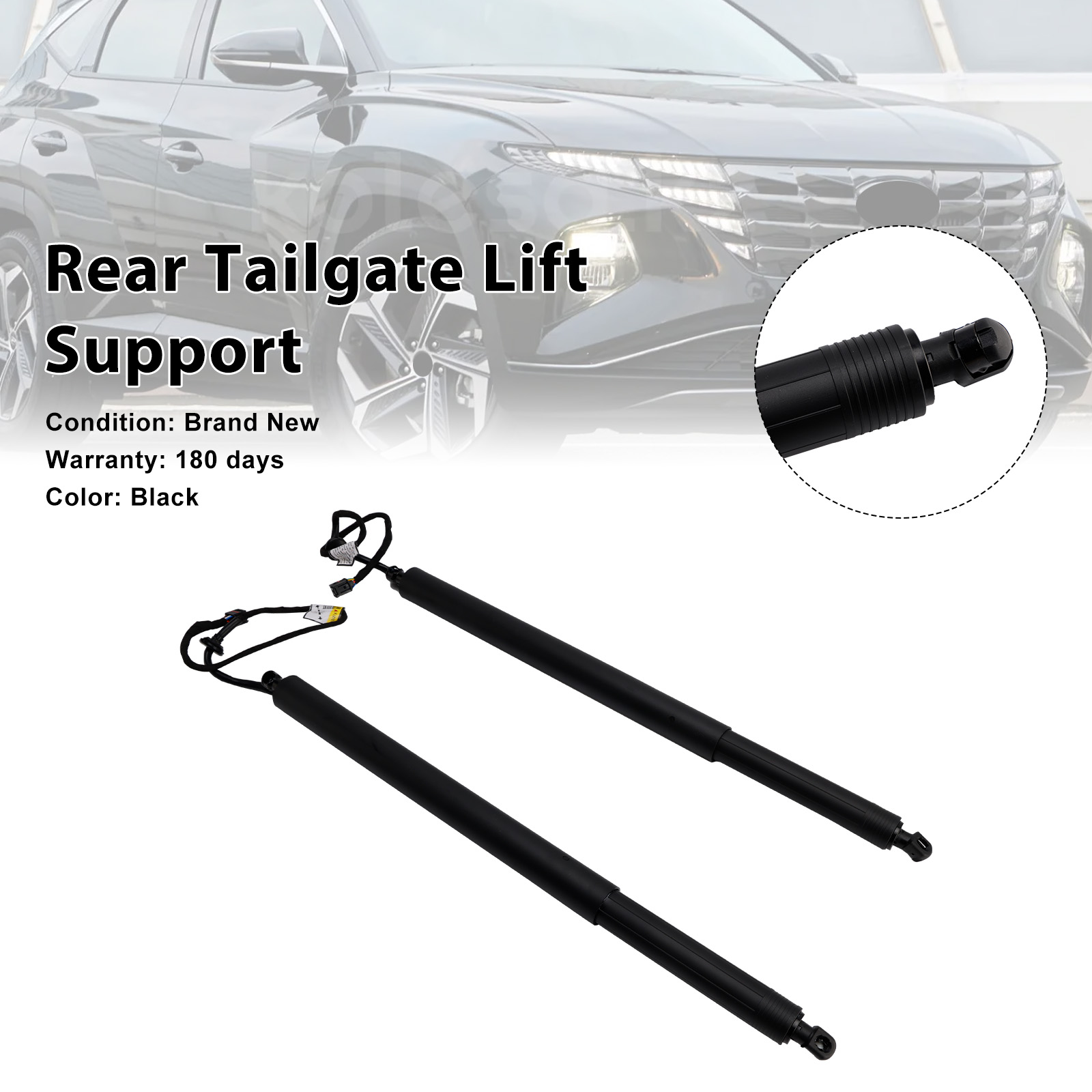 2016-2021 Hyundai Tucson 2* Rear Tailgate Lift Support 81770D3100 Black Generic