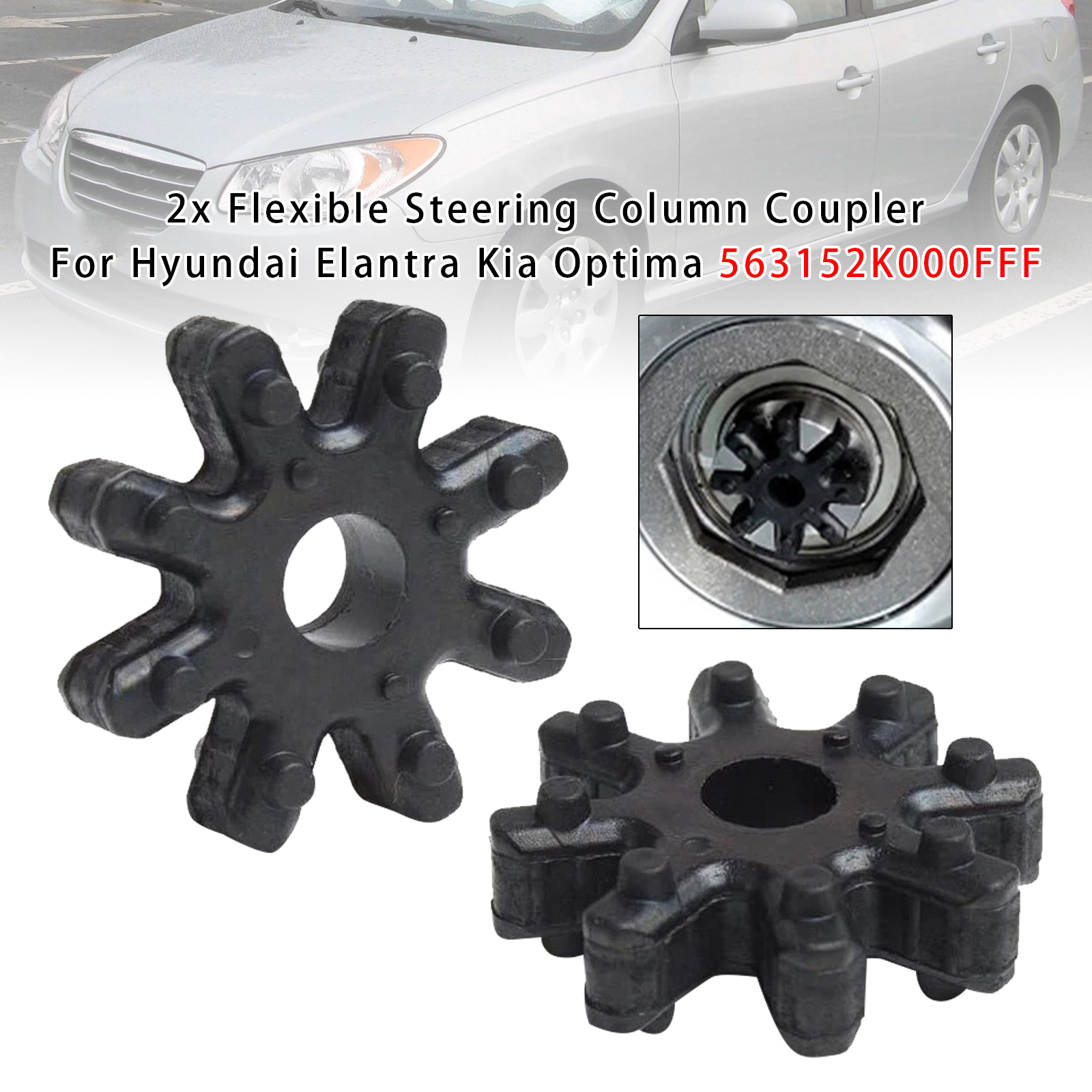 2010-2014 Kia Soul Optima Forte Cadenza 2x Flexible Steering Column Coupler 563152K000FFF Generic