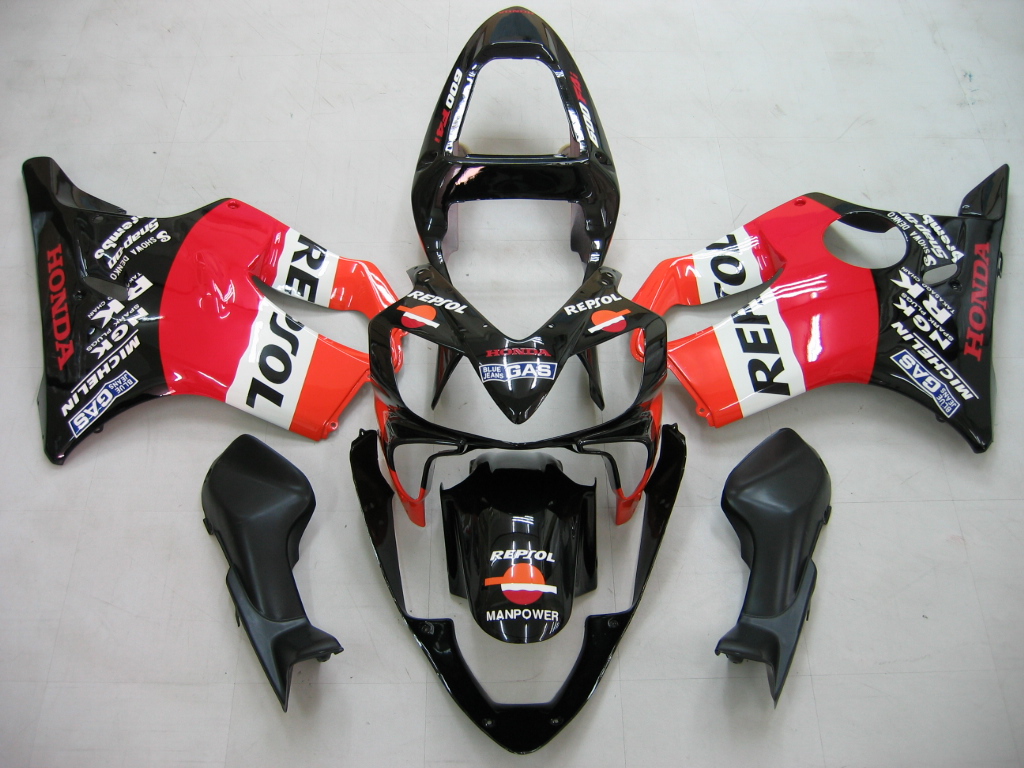 2001-2003 Honda CBR 600 F4i Amotopart Fairings Black Repsol Racing Customs Fairing