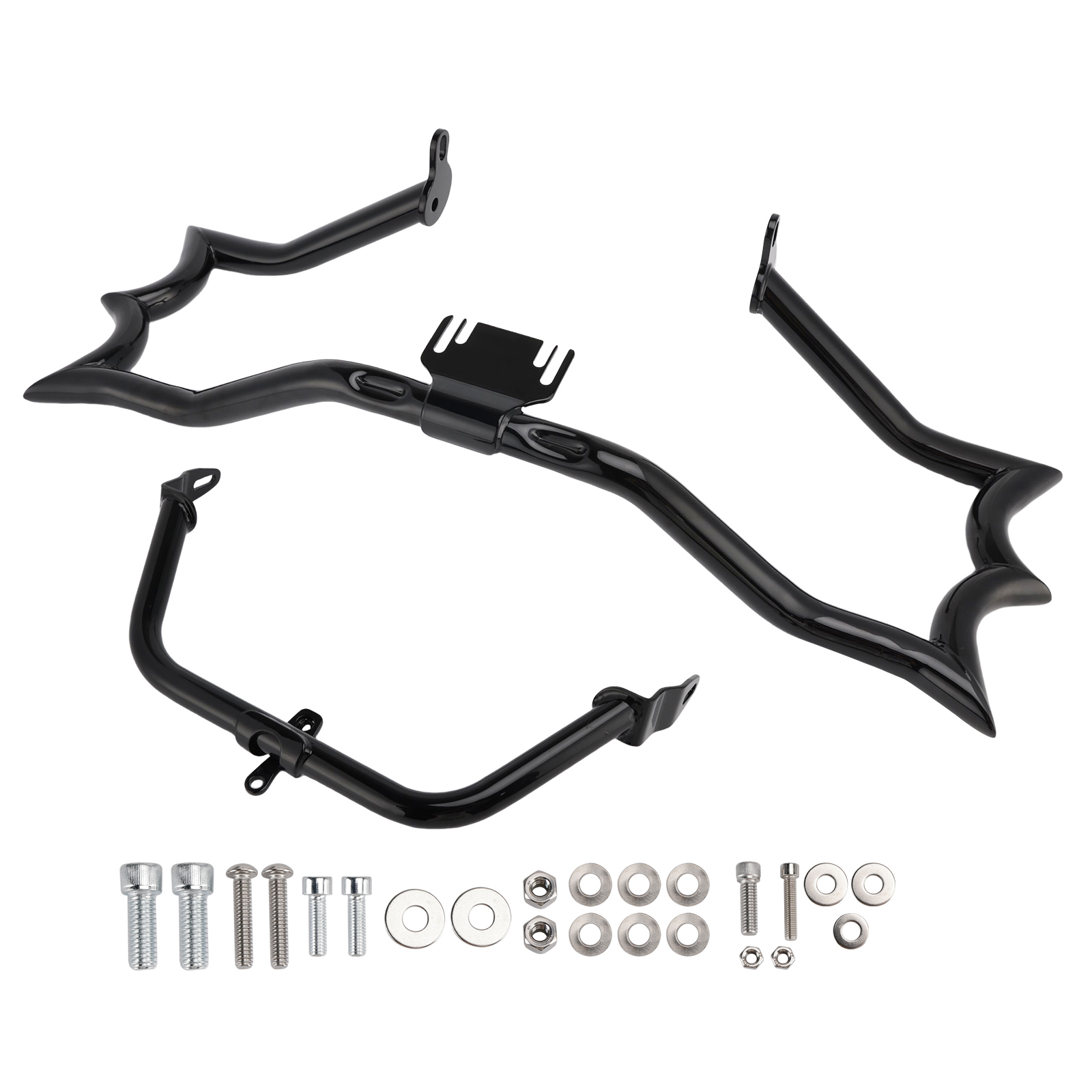 2009-later Touring models Engine Guard Crash Bar&Fairing Bracket Kit Black Generic