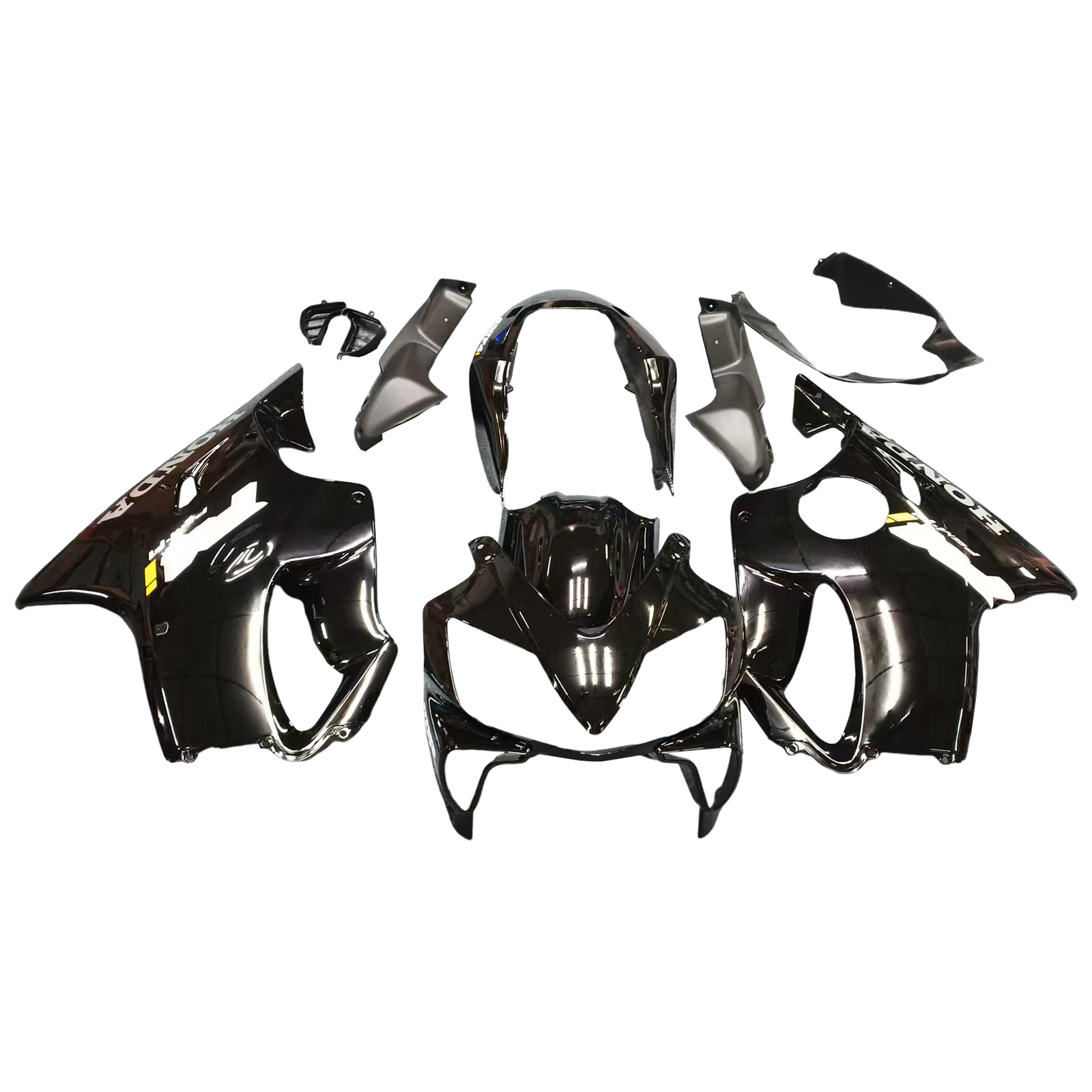 2004-2007 Honda CBR 600 F4i Amotopart Fairings Black F4i Racing Customs Fairing