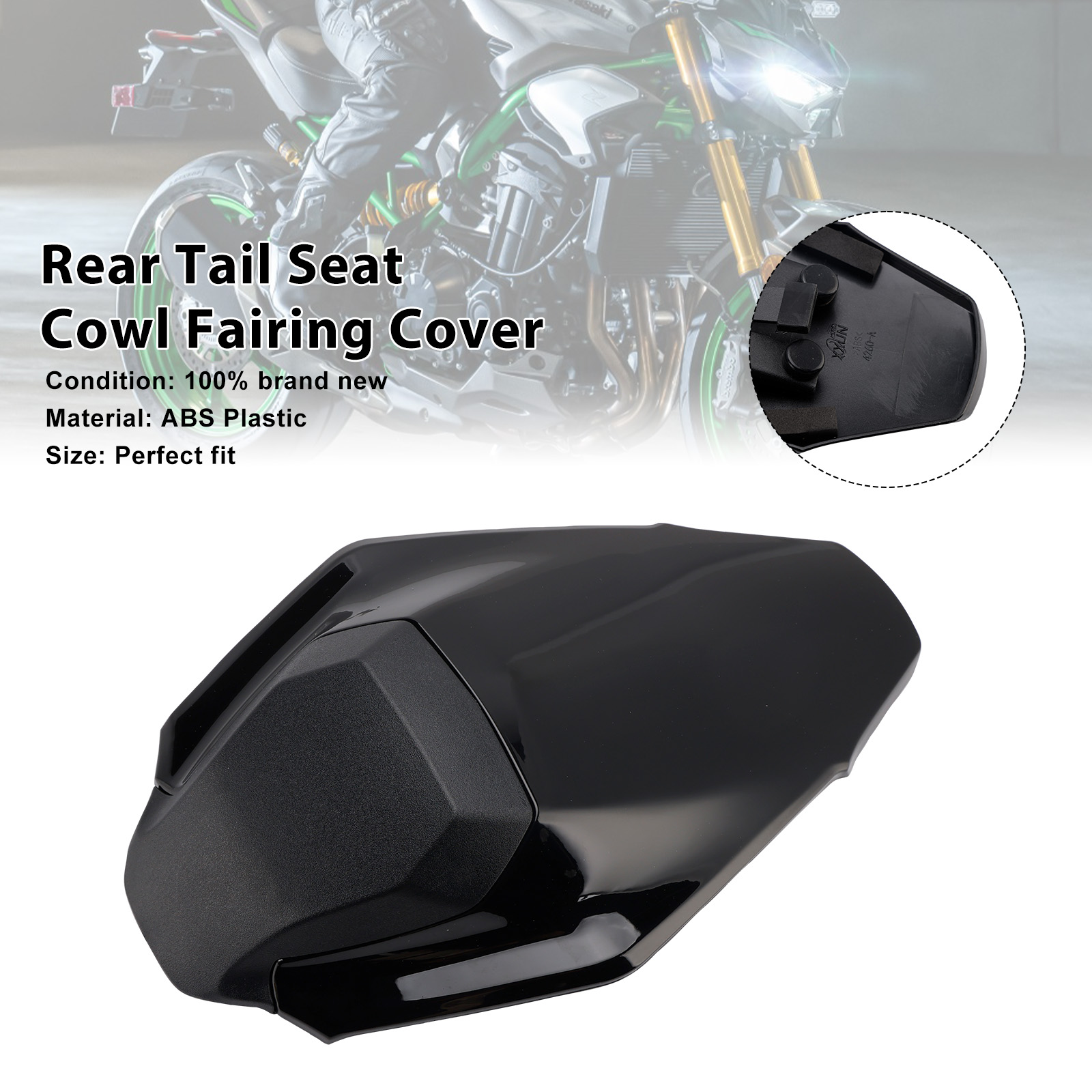 2025-2026 Kawasaki Z900 Z900SE Rear Tail Seat Cowl Fairing Cover Black Generic