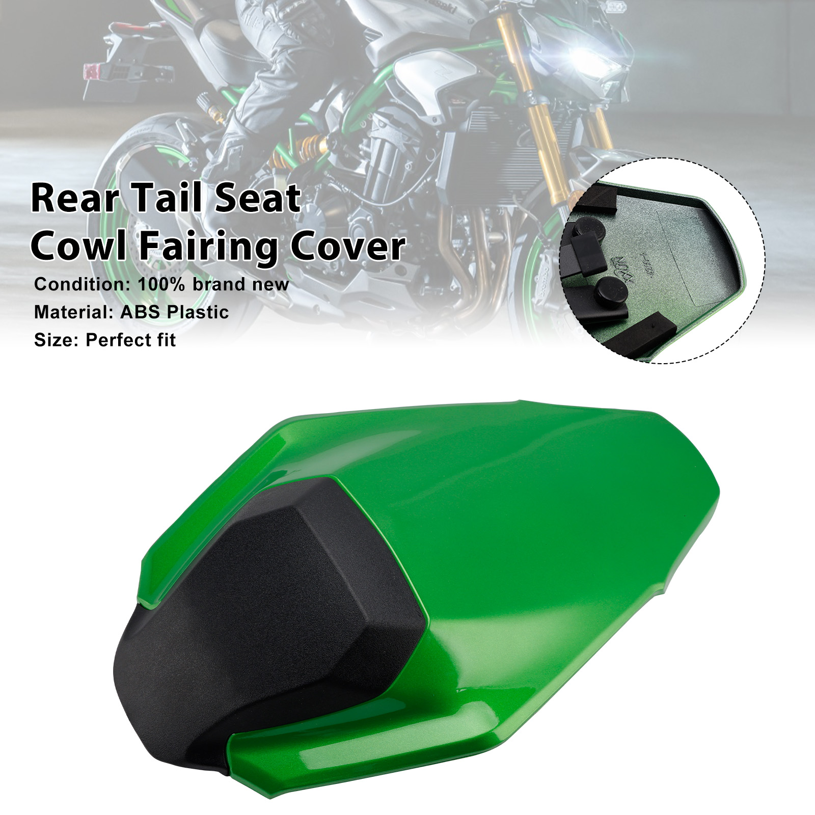 2025-2026 Kawasaki Z900 Z900SE Rear Tail Seat Cowl Fairing Cover Green Generic