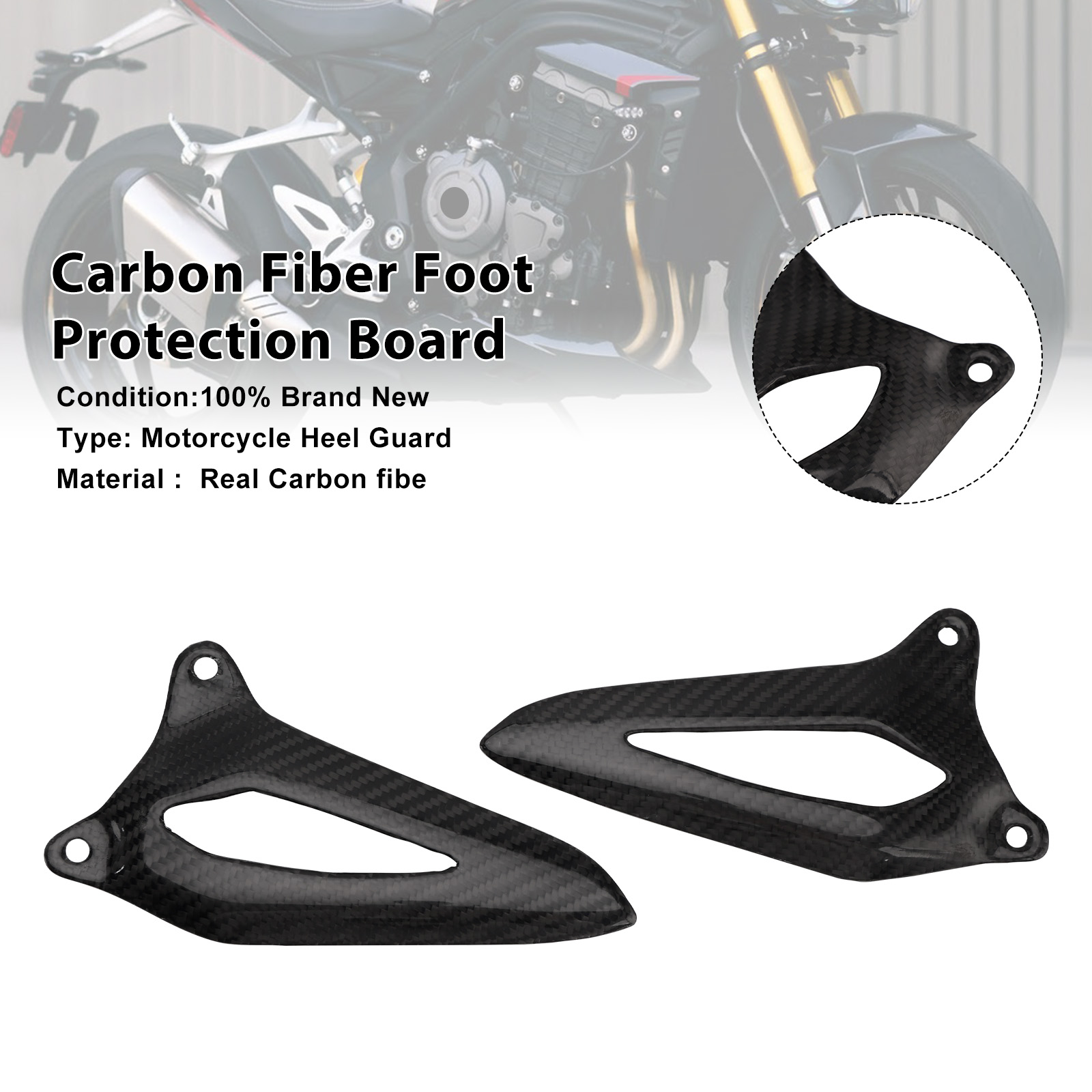 2021-2025 Triumph Speed Triple 1200RS 1200RR Carbon Fiber Foot Protection Board Generic