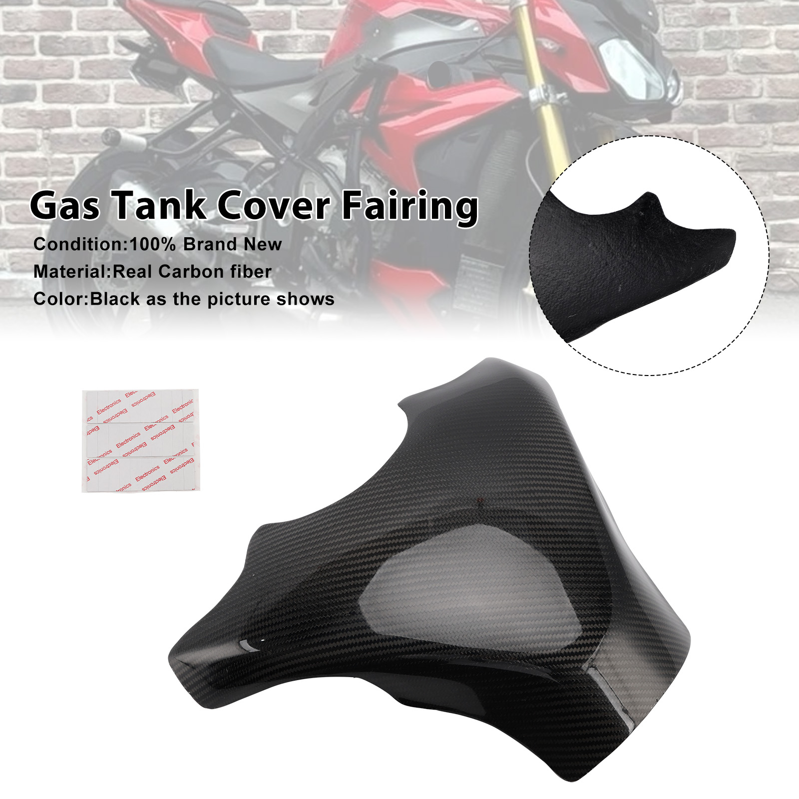 2010-2018 BMW S1000R S1000RR Gas Tank Cover Fairing Real Carbon fiber Generic