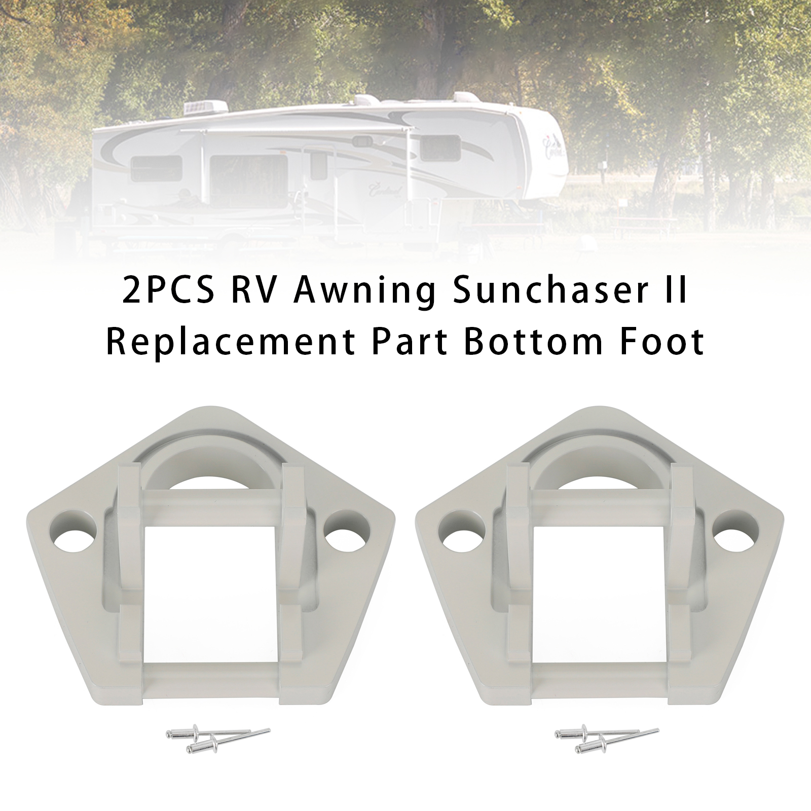 2PCS RV Awning Sunchaser II Replacement Part Bottom Foot