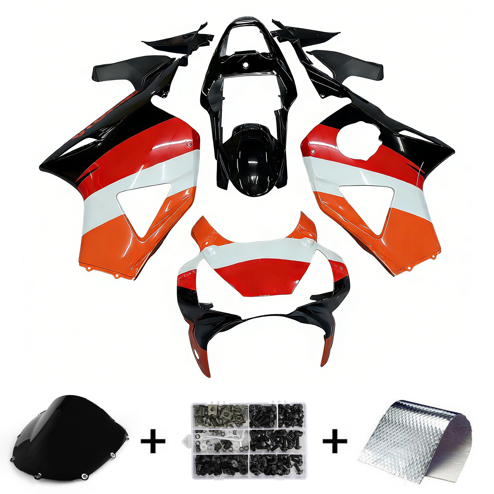 2002-2003 Honda CBR 954 RR Amotopart Fairings Black Repsol Honda Racing Customs Fairing