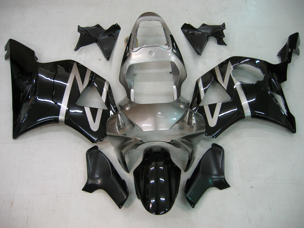 2002-2003 Honda CBR 954 RR Amotopart Fairings Silver & Black RR Racing Customs Fairing