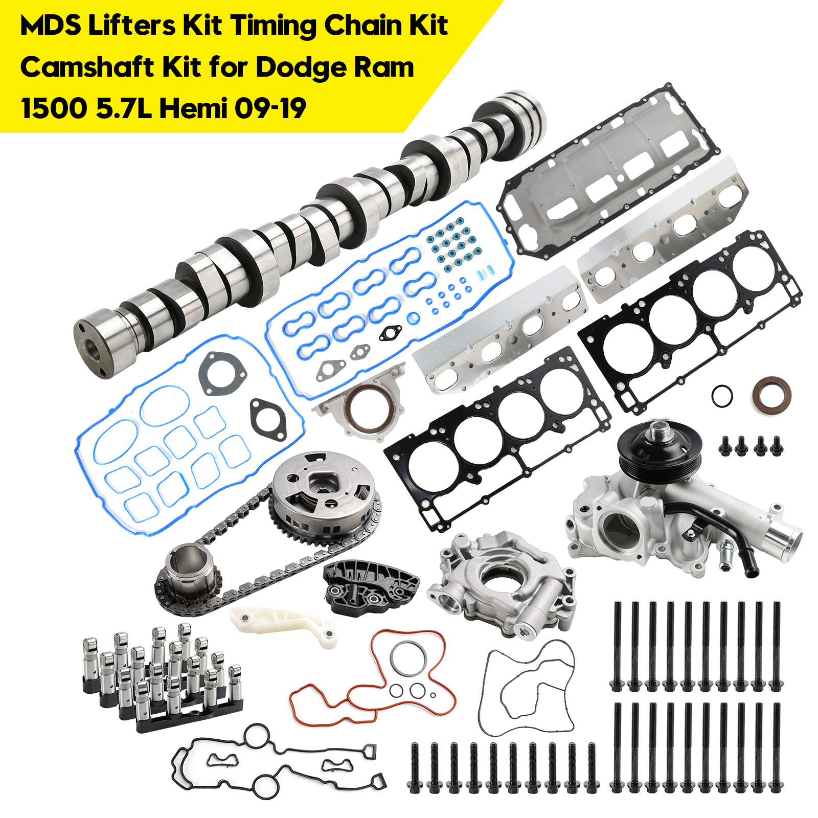 Ram 1500 5.7L V8 Engine Performance Kit | MDS Valve Lifters, Camshaft, Timing Chain & Full Gasket Kit | OEM Fit for 2009-2020