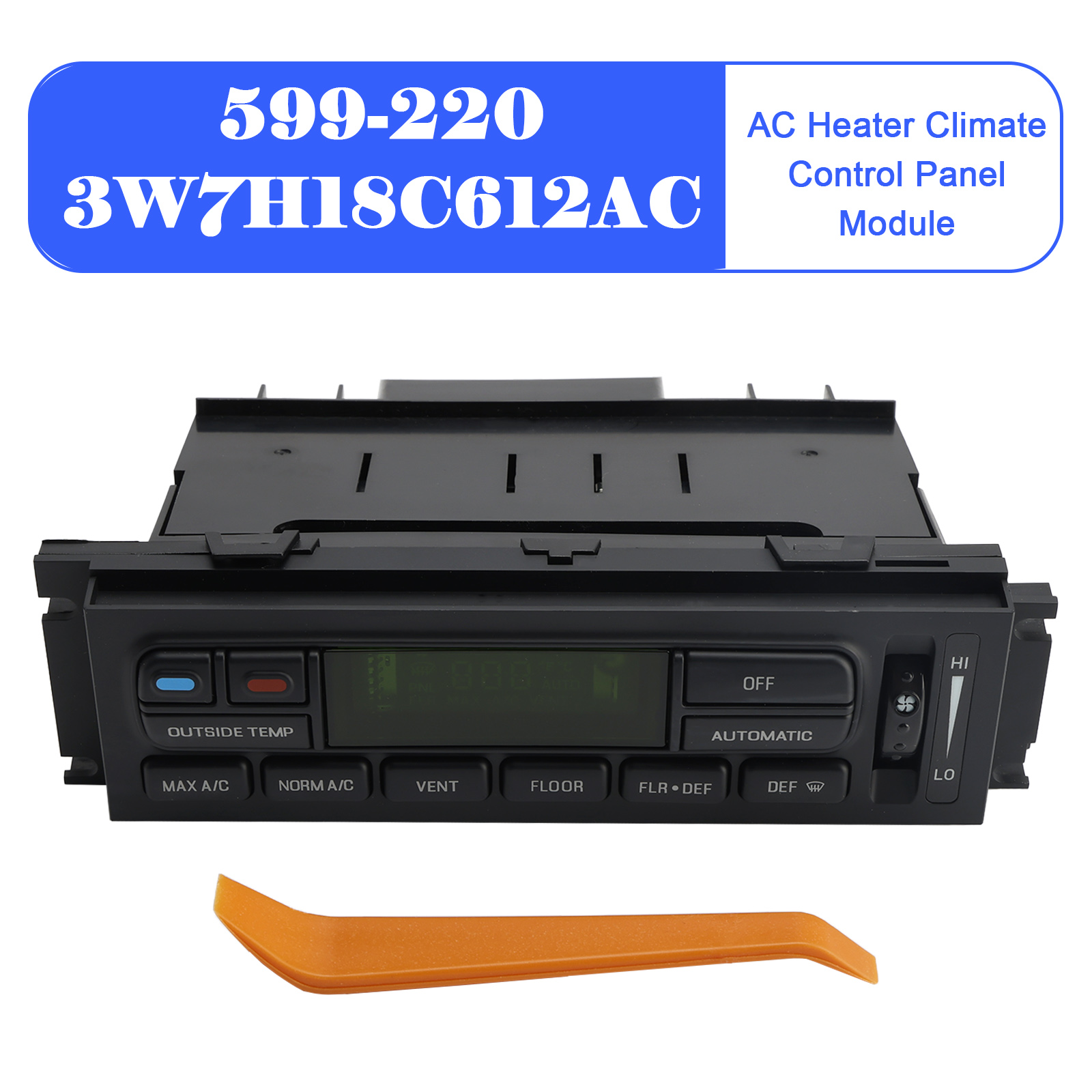 2003-2011 Ford Crown Victoria AC Heater Climate Control Panel Module 3W7H18C612AC Generic