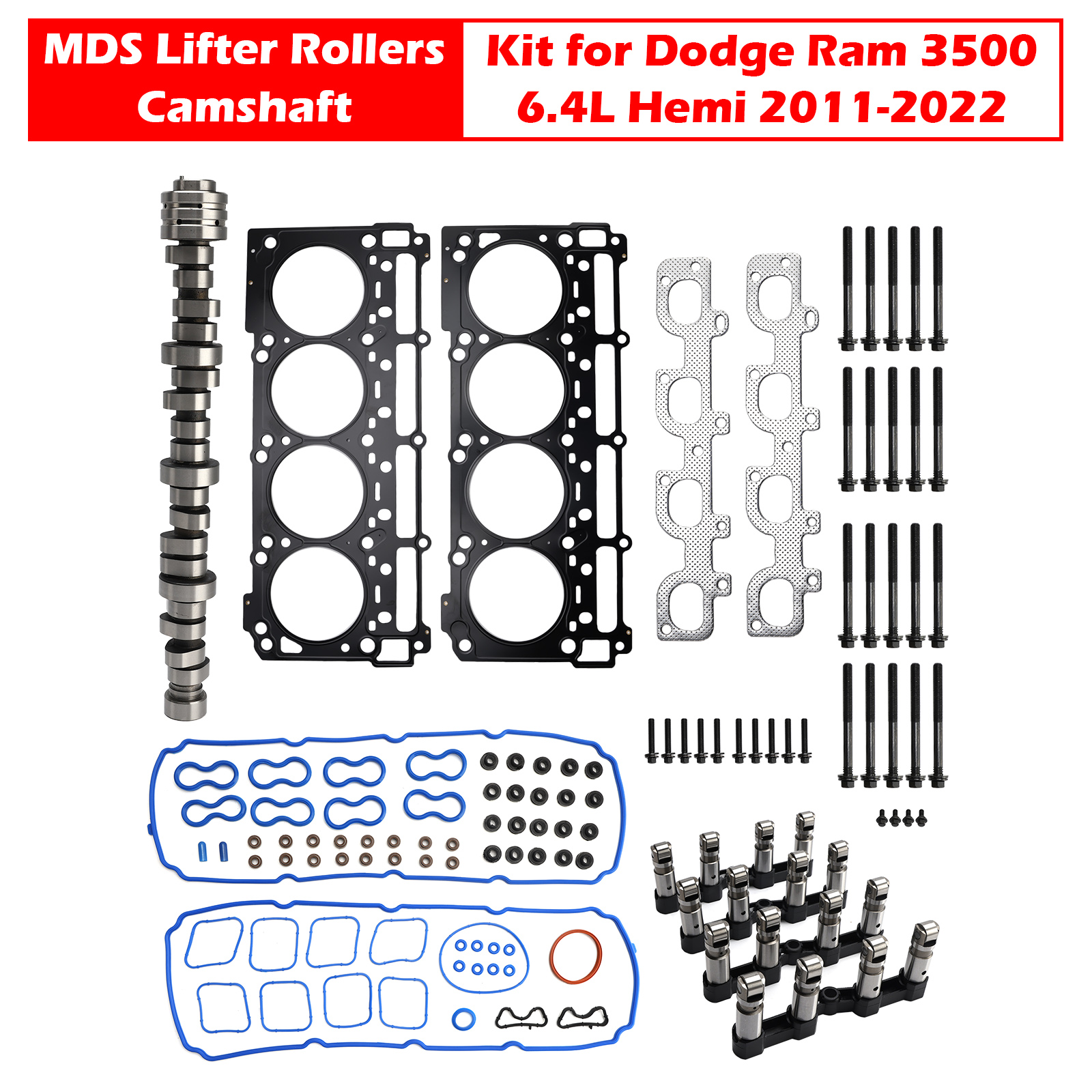 2012-2019 Dodge Charger 6.4L 392ci V8 HEMI MDS Lifter Rollers Camshaft Kit 05037398AC Generic