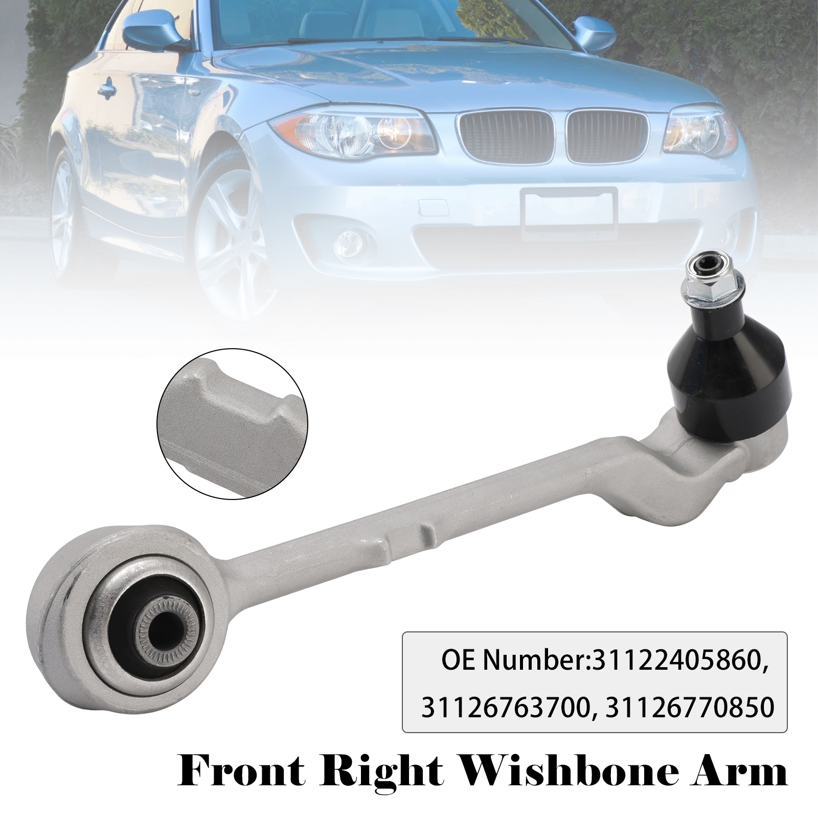2006-2015 BMW 1 Series E81 E87+3 Series E90 E91+X1 E84 Front Right Wishbone Arm 31122405860 Generic