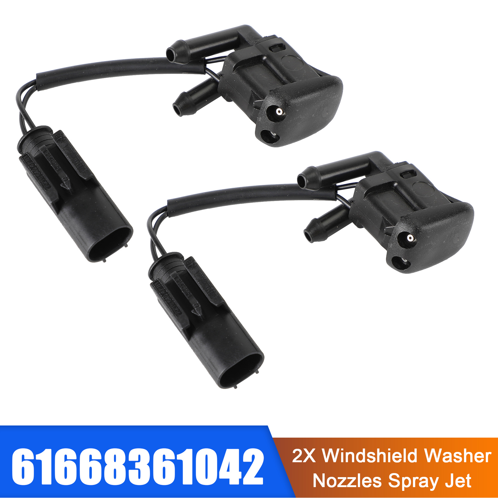 2004-2010 BMW 5 Series E60 E61 2X Windshield Wiper Nozzle Spray Jet 61667046060 Generic