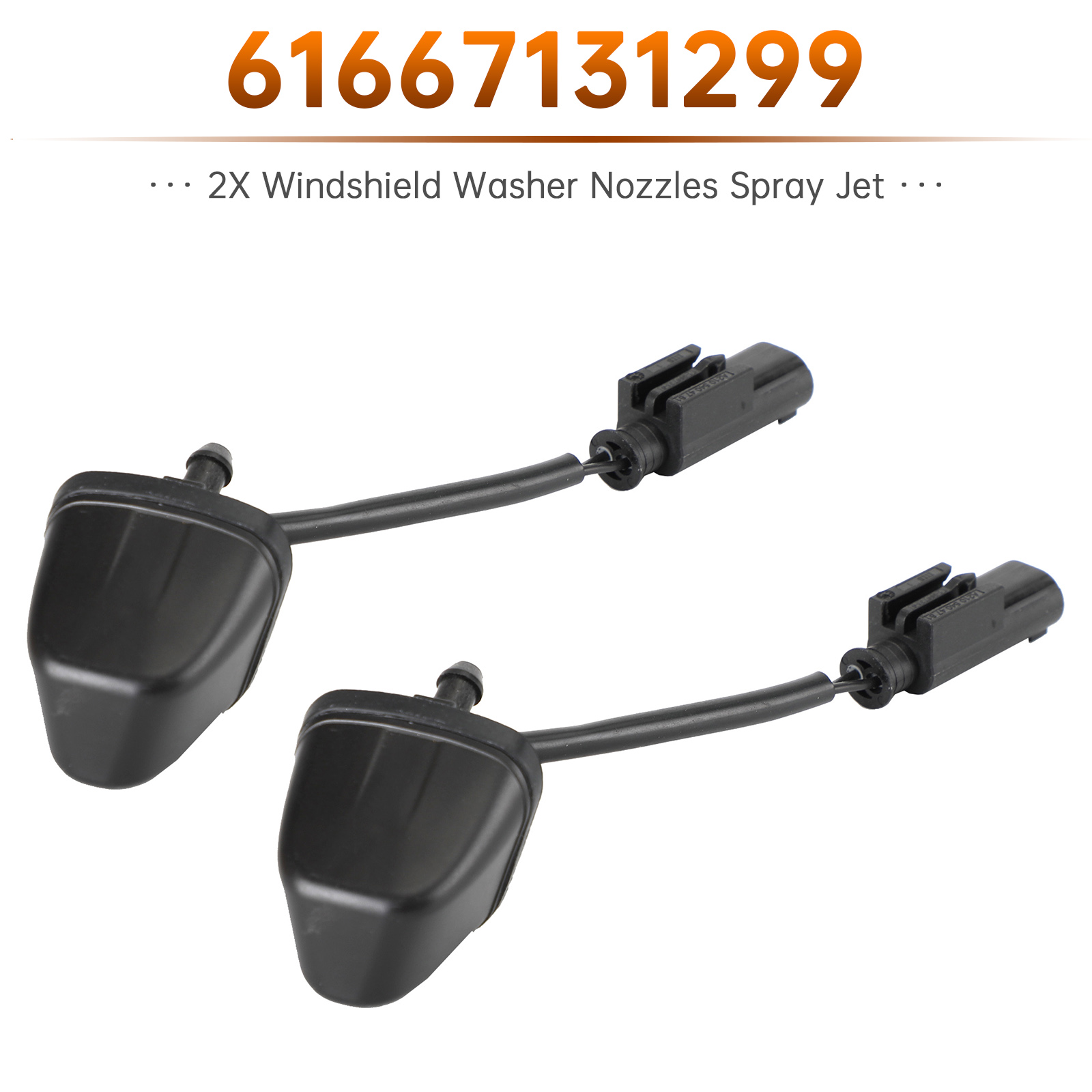 1997-2003 BMW 5 Series E39 2X Windshield Wiper Nozzle Spray Jet Heated 61668361042 Generic