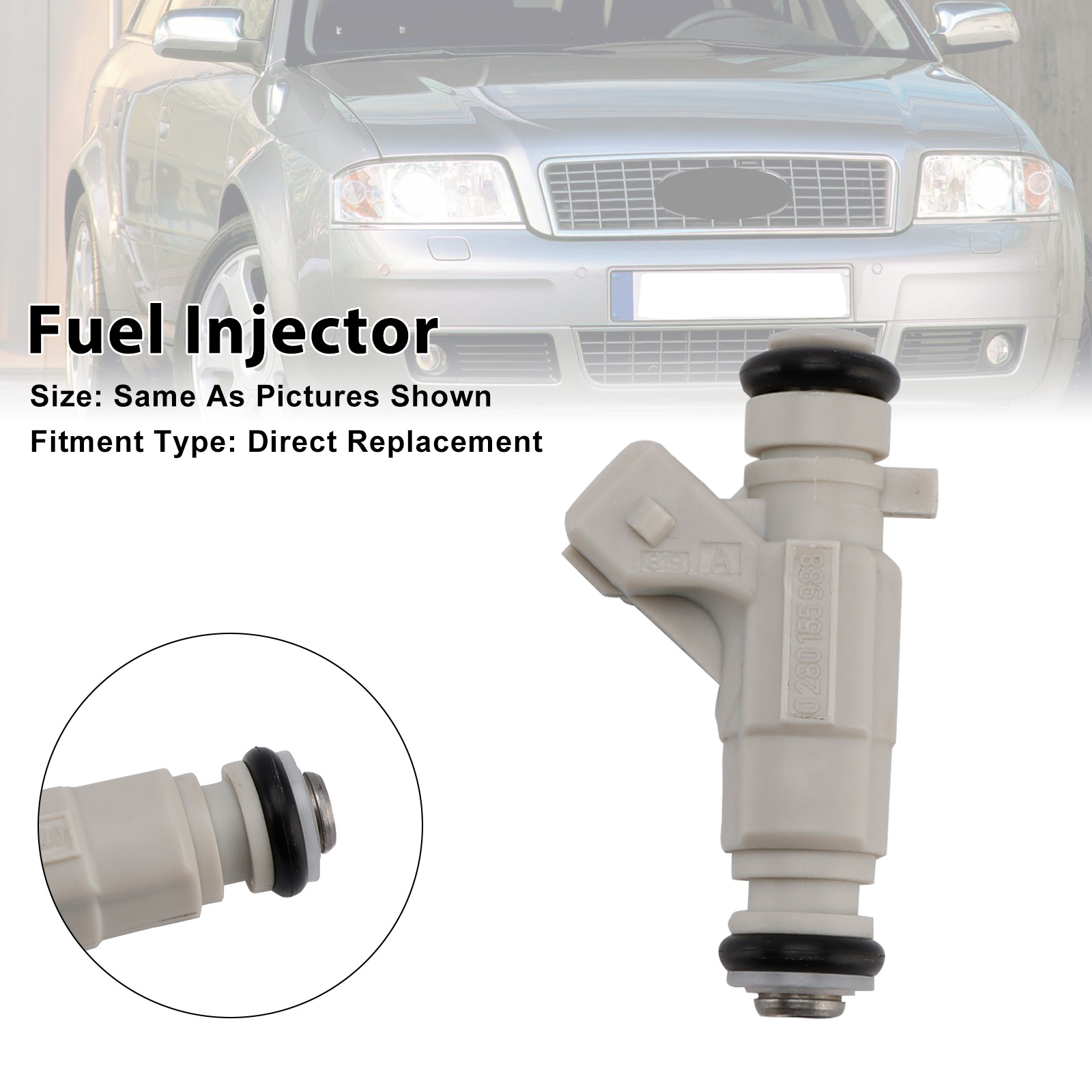 2001-2003 Audi S6 S8 4.2L V8 1Pcs Fuel Injector 0280155988 077133551Q Generic