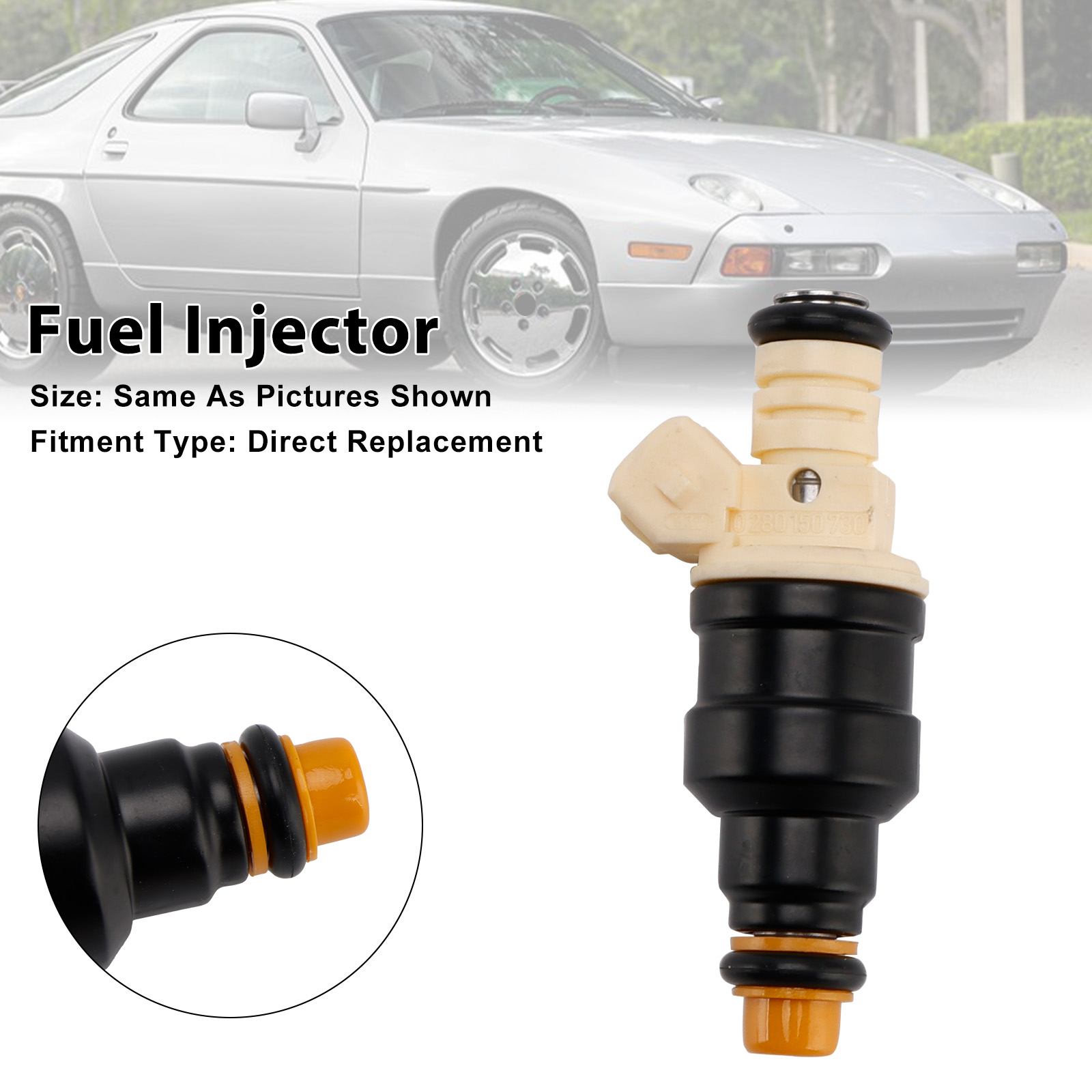 1987-1995 Porsche 928 5.0L 5.4L V8 1Pcs Fuel Injector 0280150730 92860611902 Generic