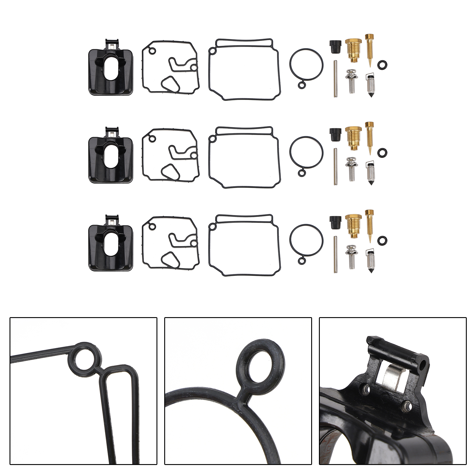 3*Fuel Pump Repair Kit fit for Yamaha 40HP & 50HP 2-Stroke Outboard Carburetors