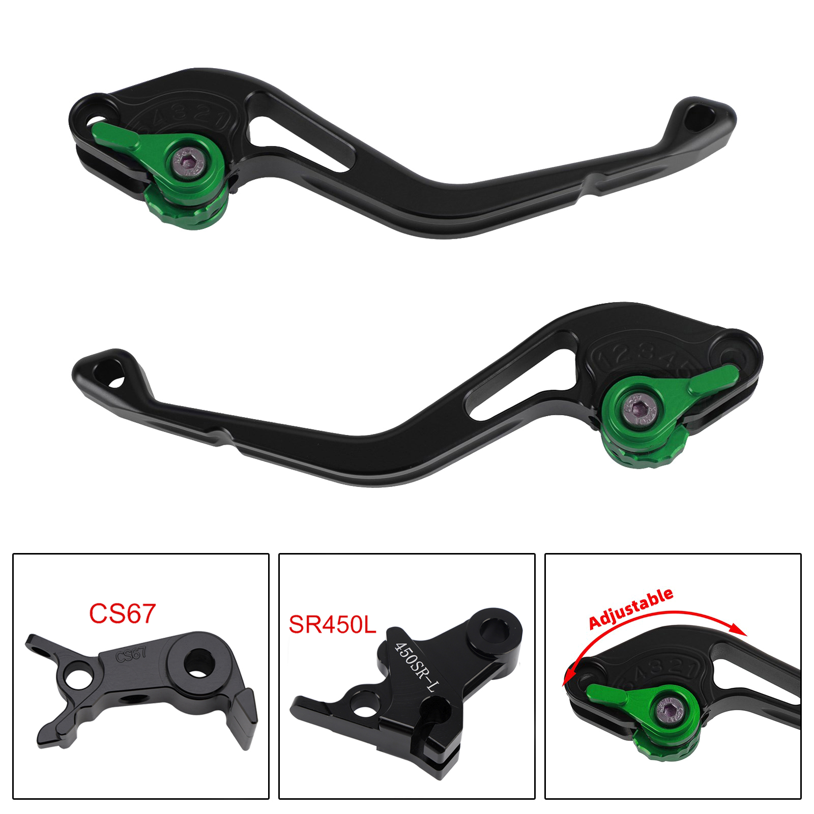 2024-2026 VOGE DS900X 900DSX Racing Brake & Clutch Levers Green Generic