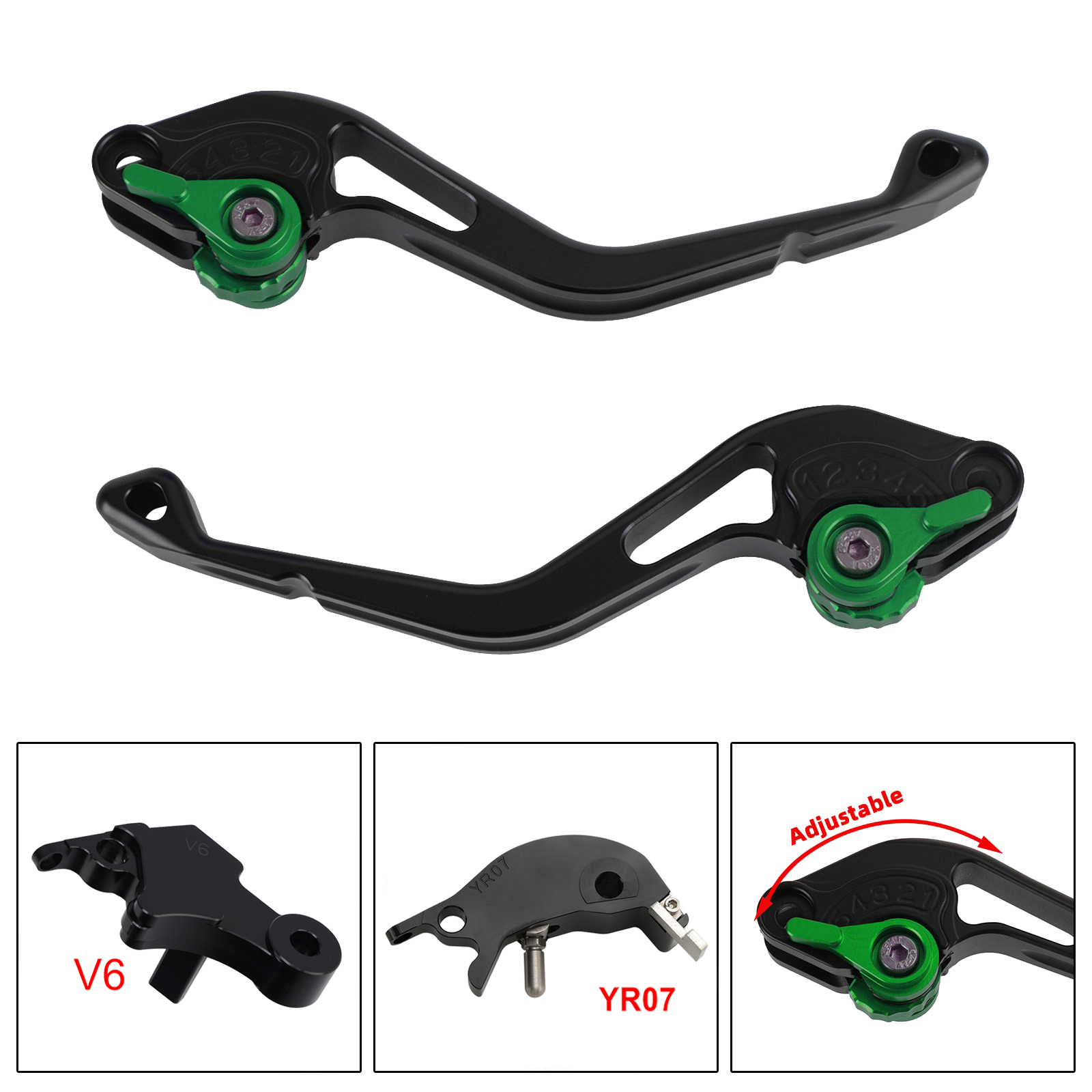 2025 YAMAHA XSR900 Racing Brake & Clutch Levers Green Generic