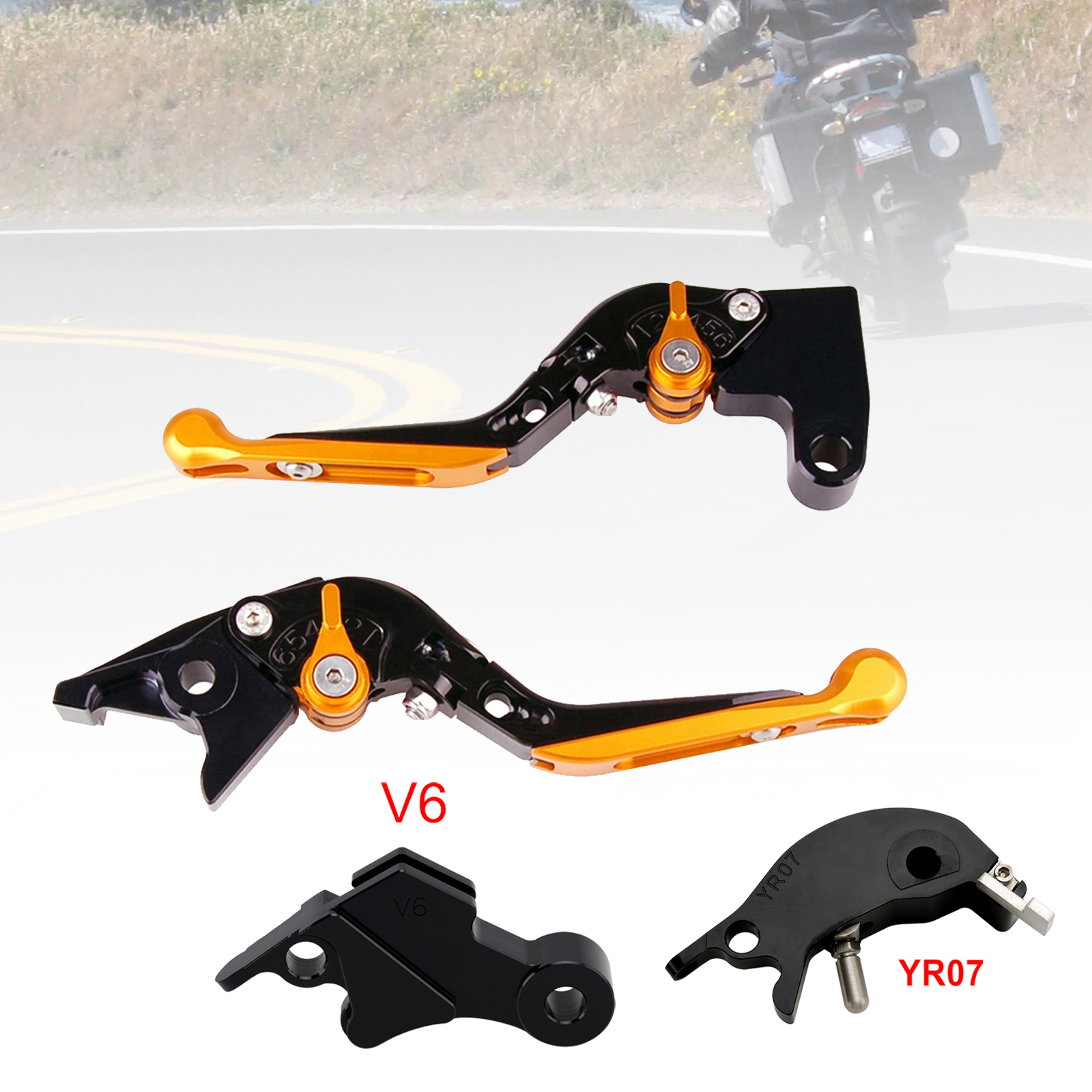 2025 YAMAHA XSR900 Adjustable Folding Extendable Racing Brake & Clutch Levers Gold Generic