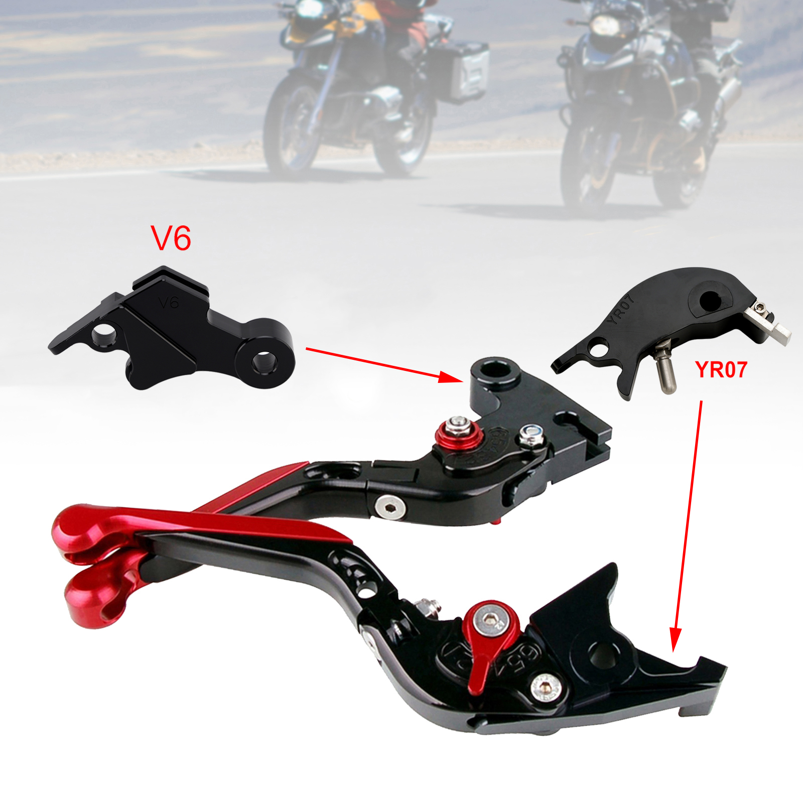 2025 YAMAHA XSR900 Adjustable Folding Extendable Racing Brake & Clutch Levers Red Generic