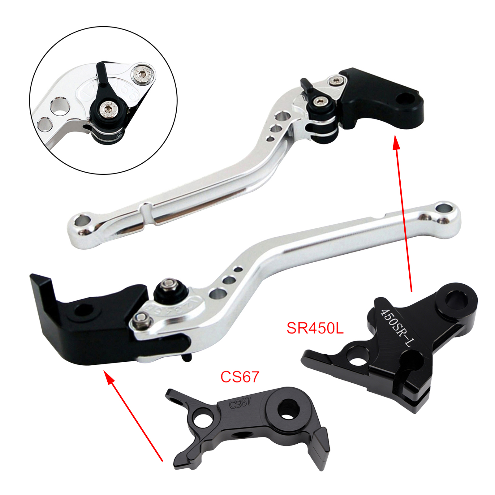 2024-2026 VOGE DS900X 900DSX Racing Brake & Clutch Levers Silver Generic