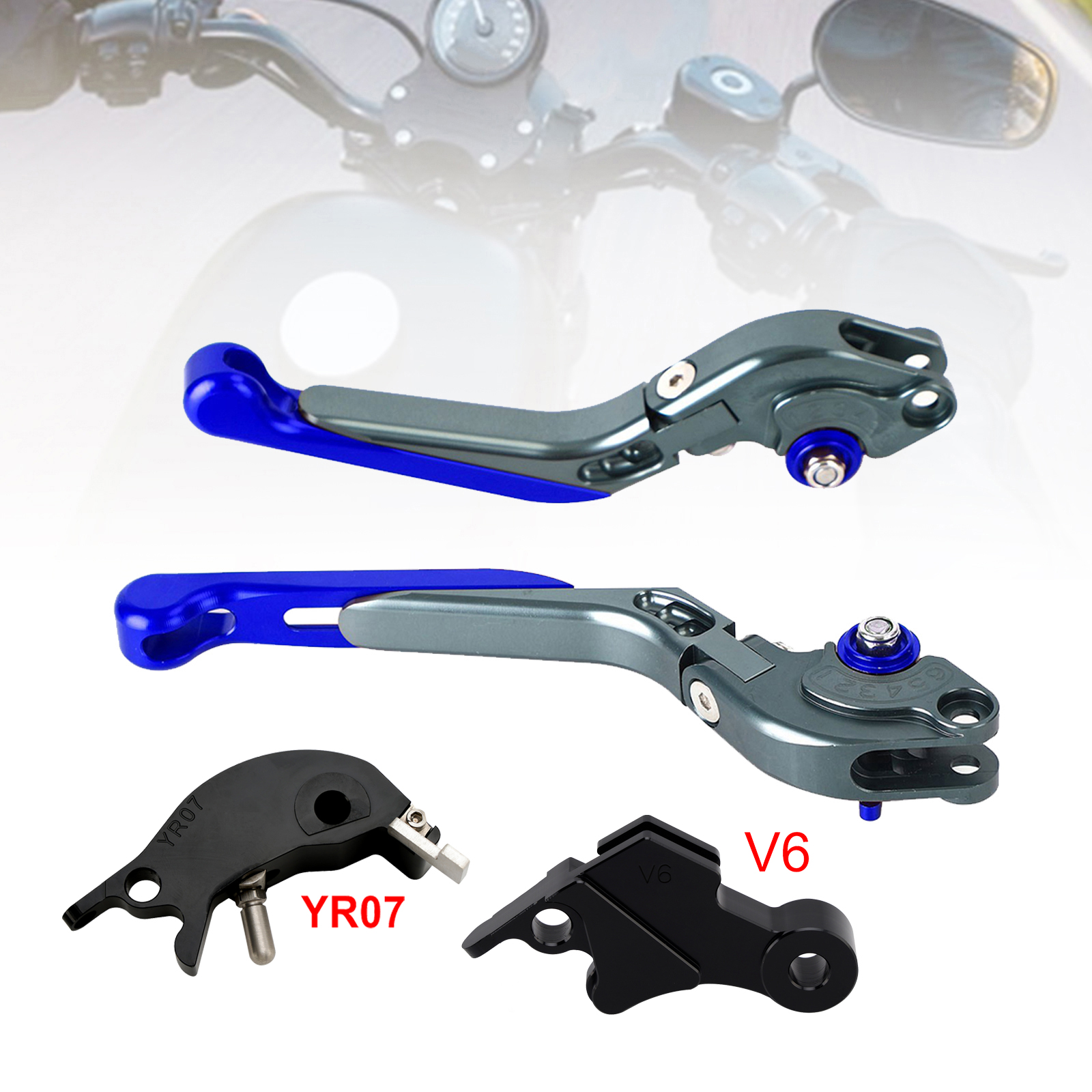 2024-2025 YAMAHA MT-09 MT-09SP Adjustable Folding Extendable Levers Blue Generic