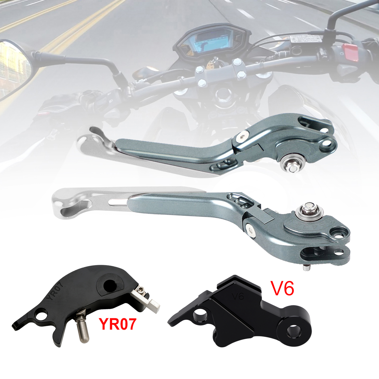 2024-2025 YAMAHA MT-09 MT-09SP Adjustable Folding Extendable Levers Silver Generic