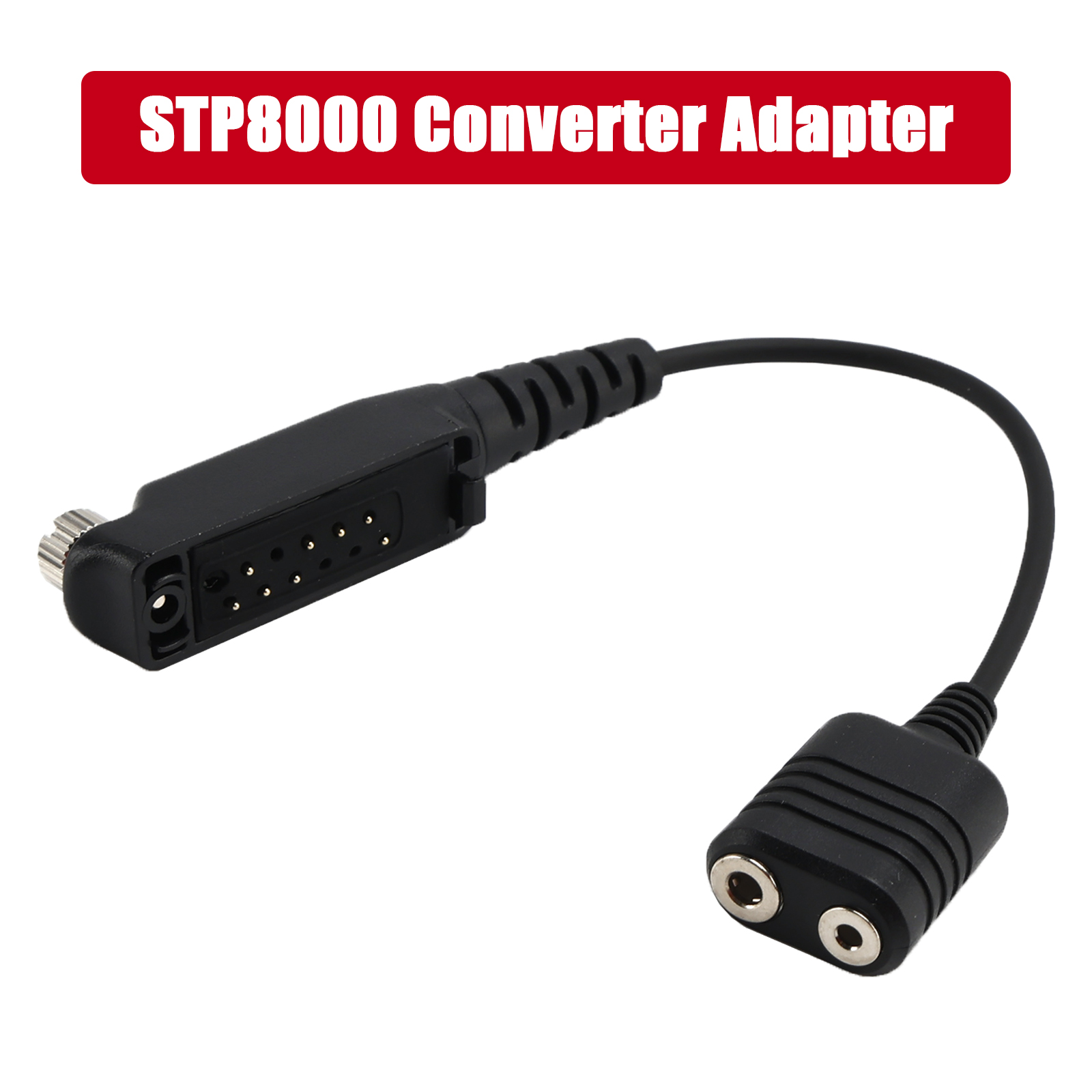 K Interface 2Pin Headset Port Converter Cable for Sepura STP8000 STP8030 STP8035