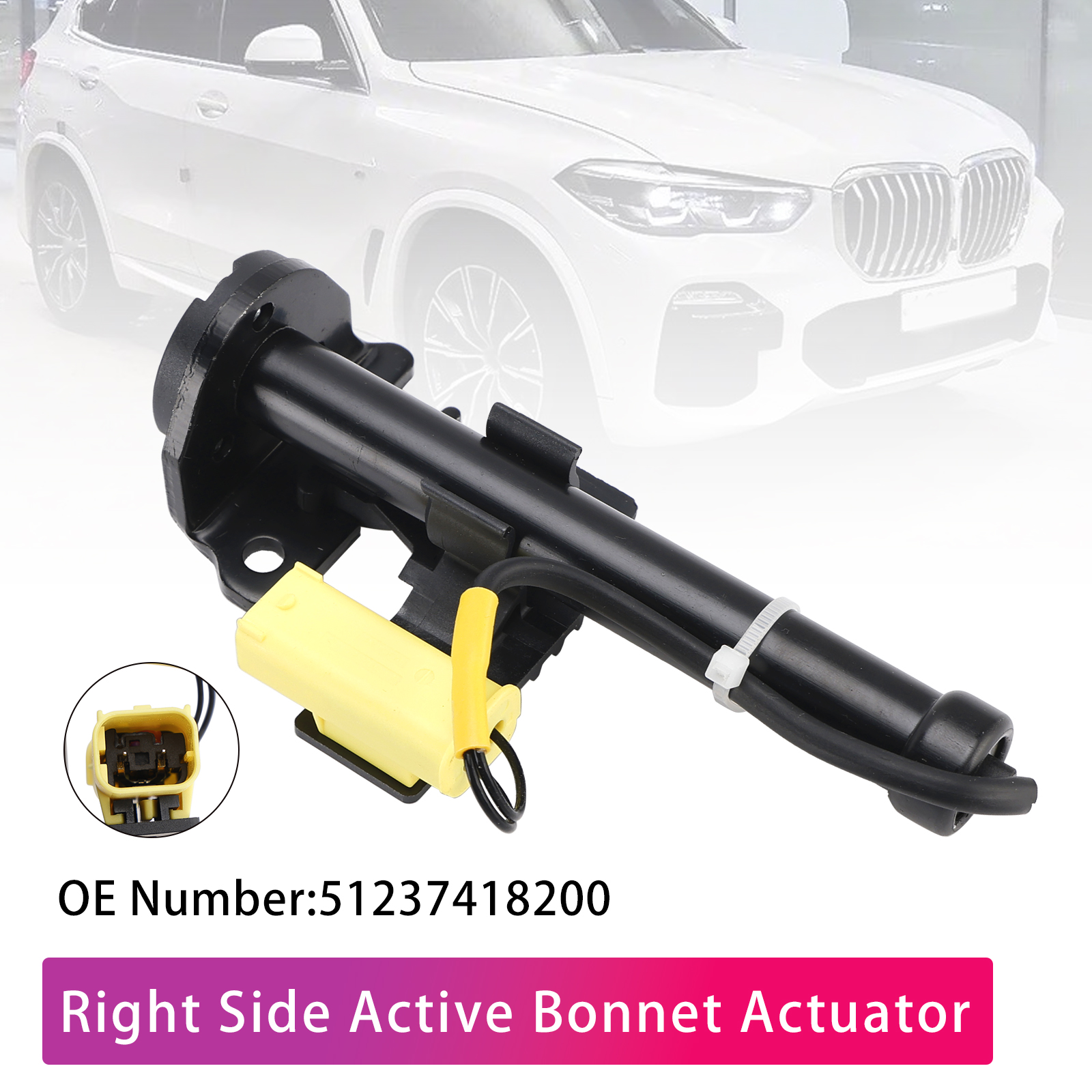 2017-2020 BMW X5 X6 X7 G05 G06 G07 Right Side Active Bonnet Actuator 51237418200 Generic