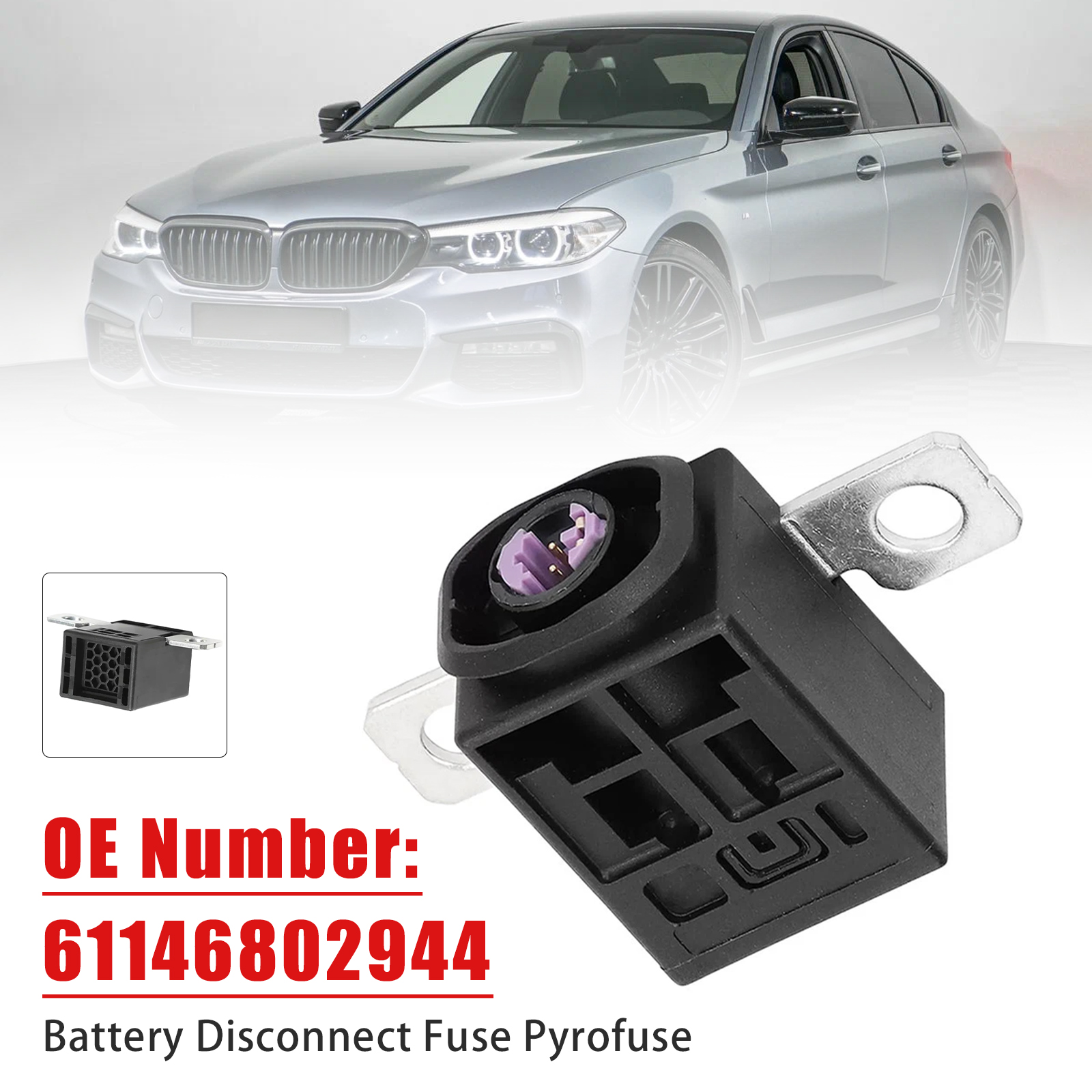 BMW 5 6 7 Series G30 G31 G38 F90 M5 Battery Disconnect Fuse Pyrofuse 61146802944 Generic