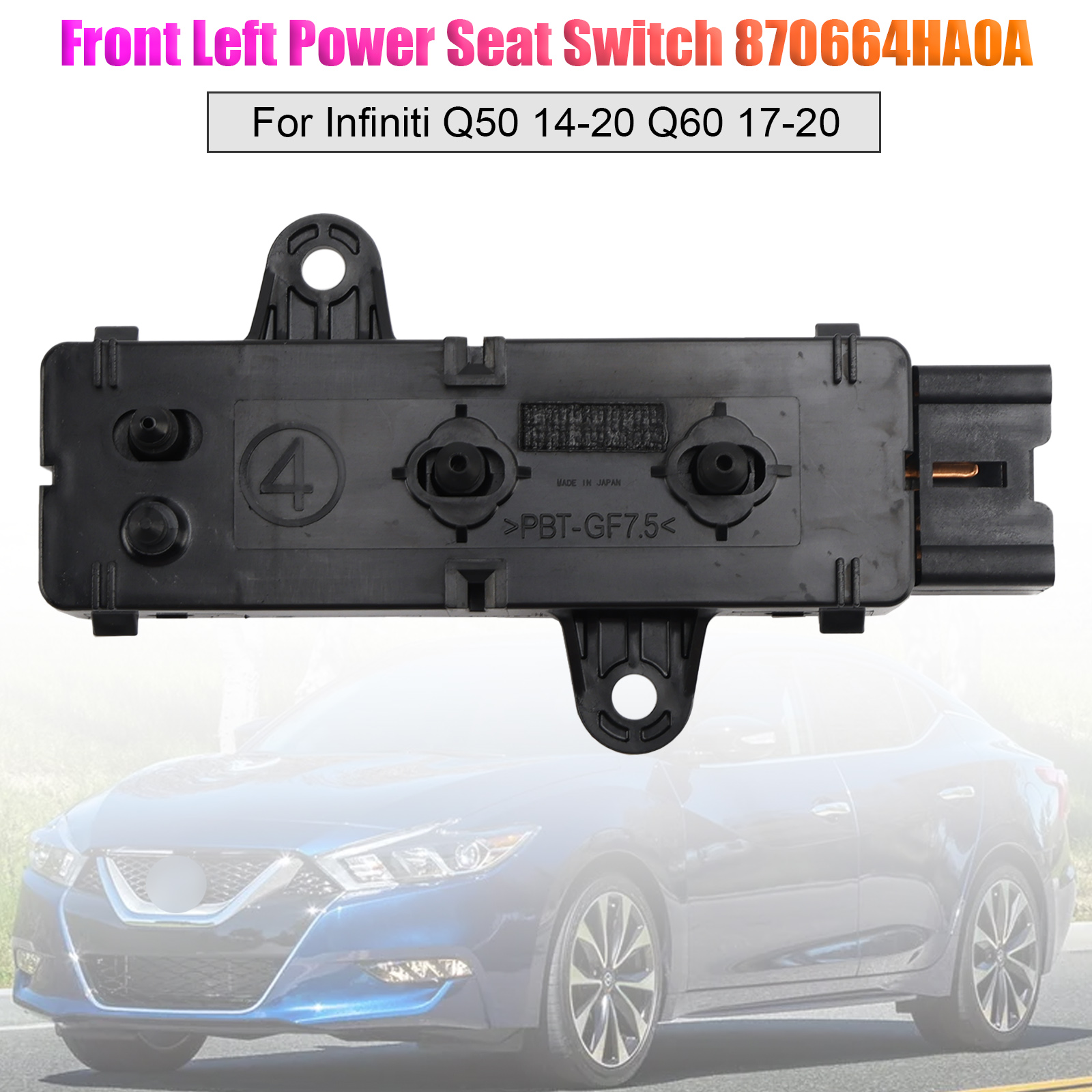 2014-2020 Infiniti Q50 Front Left Power Seat Switch 870664HA0A Generic