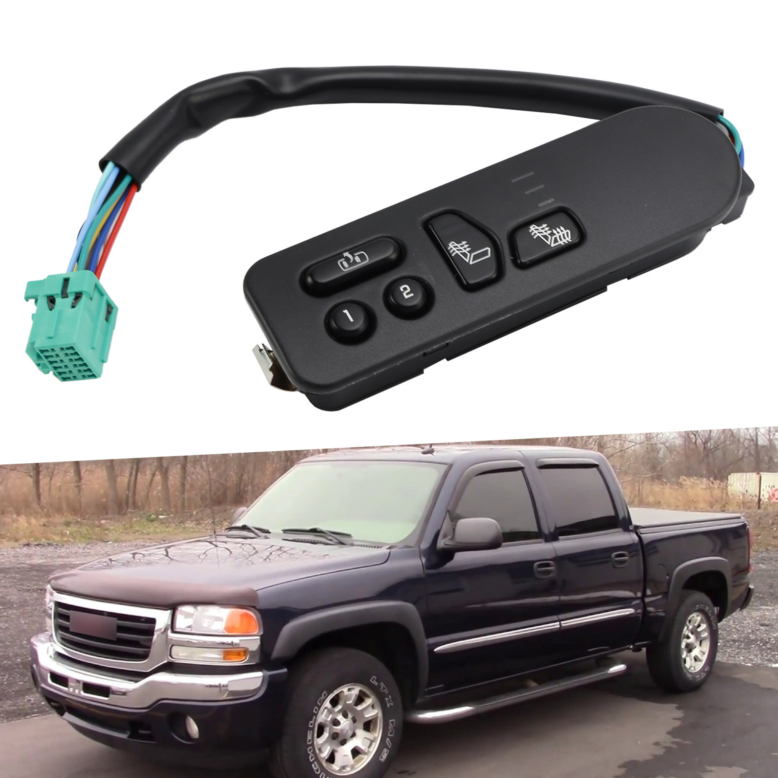 2003-2007 GMC Sierra 1500 2500 3500 Front Left Power Seat Switch 15116863 Generic