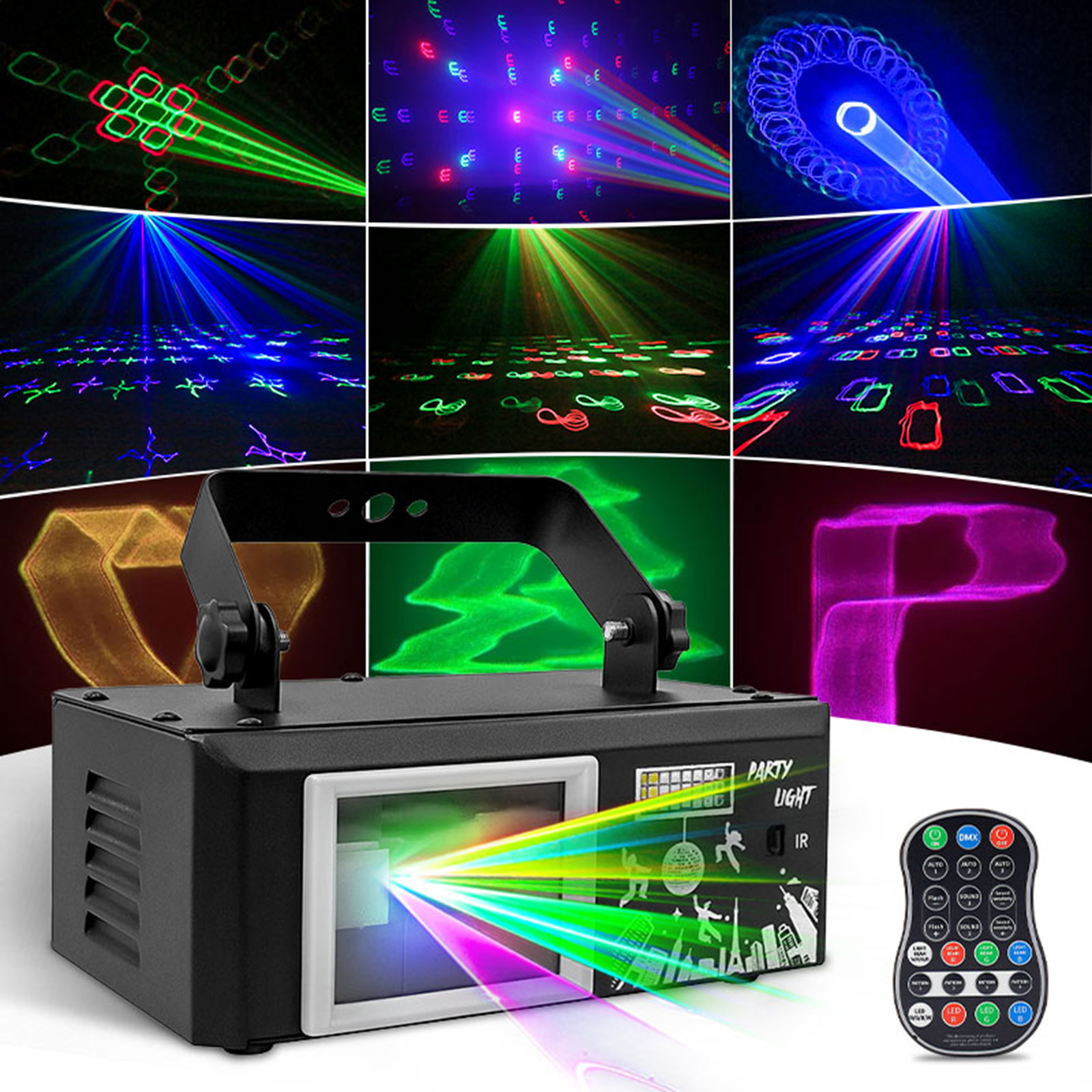 6IN1 Stage Laser Light Disco Party LED UV Stage Lighting System Club Stage Light