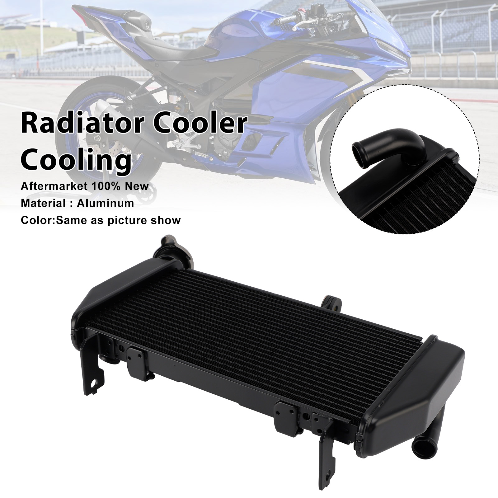 2015-2025 Yamaha YZF-R3 MT-03 Radiator Cooler Cooling Black Generic