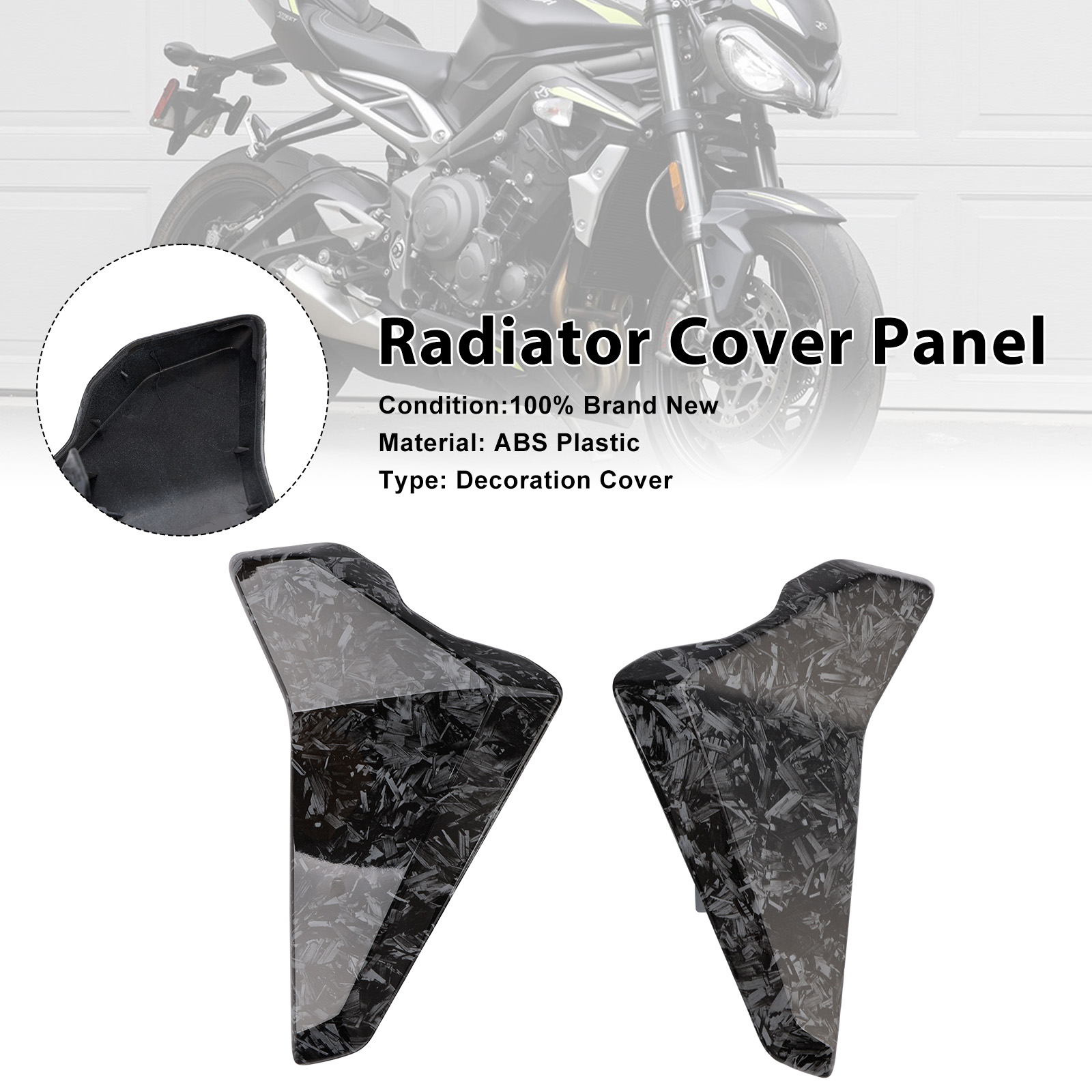 2023-2025 Triumph Street Triple 765 R/RS Radiator Cover Panel Forge Generic