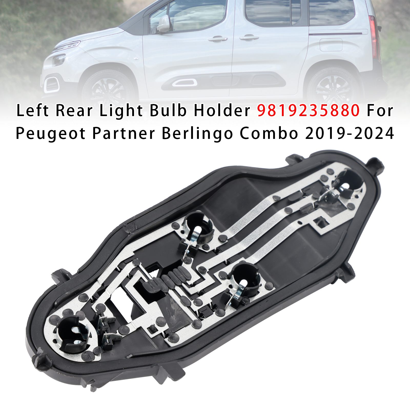 2019-2024 Peugeot Partner Left Rear Light Bulb Holder 9819235880 Generic