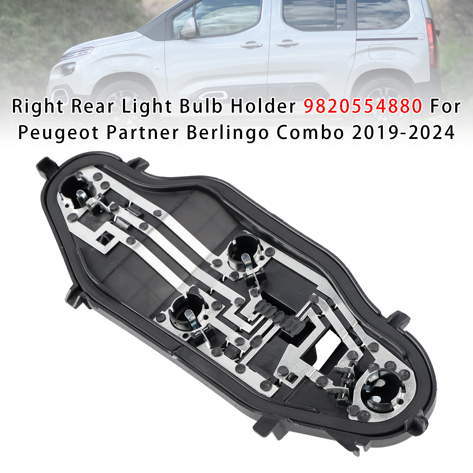 2019-2024 Citroen Berlingo Right Rear Light Bulb Holder 9820554880 Generic