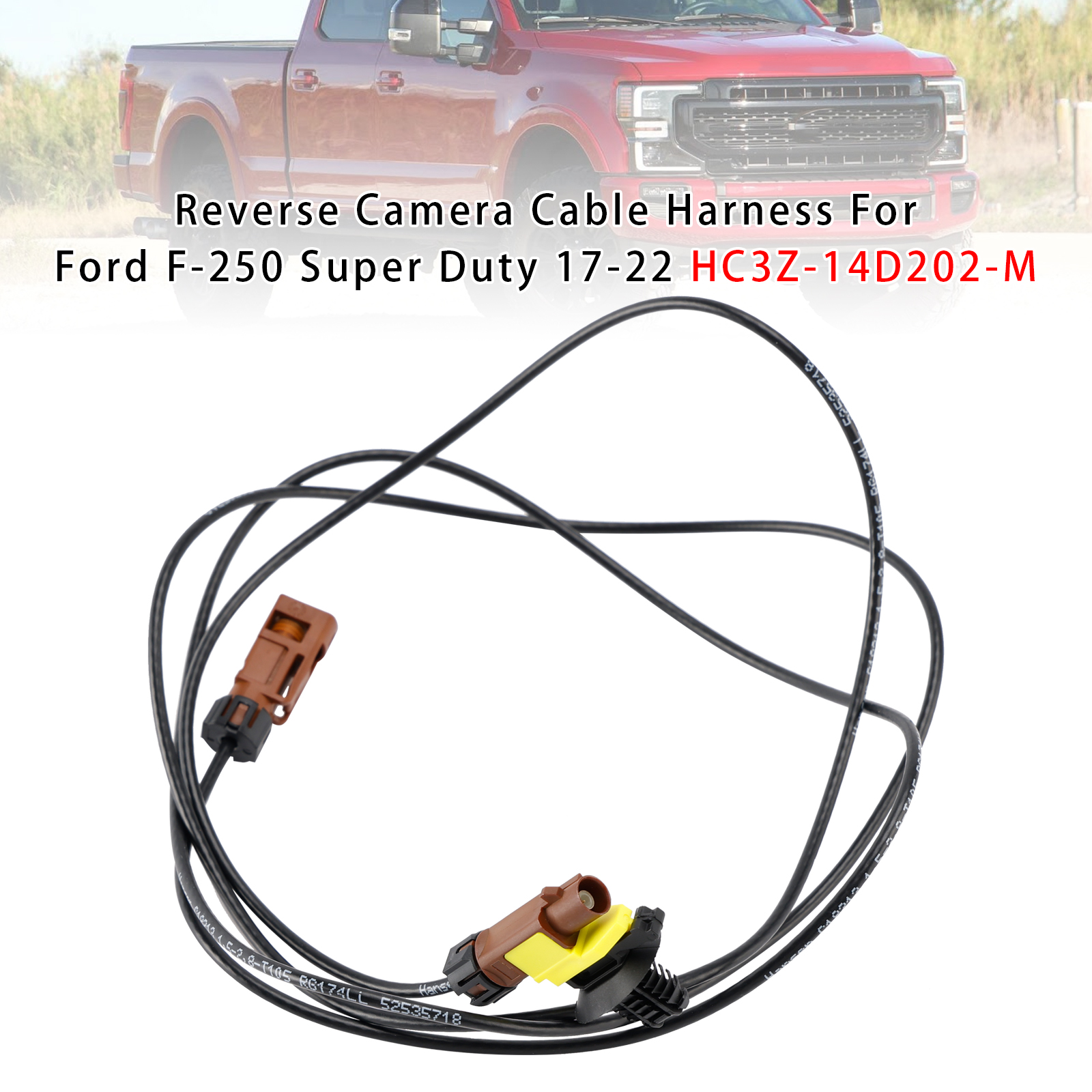 2017-2022 Ford F-250 F-350 Reverse Camera Cable Harness HC3Z-14D202-M Generic