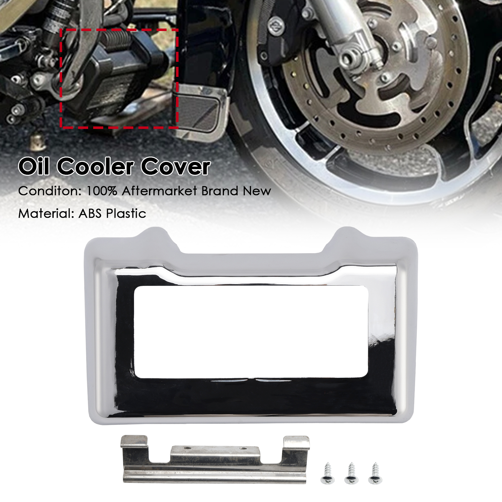 2011-2016 Harley Touring and Trike Oil Cooler Cover Chrome Generic