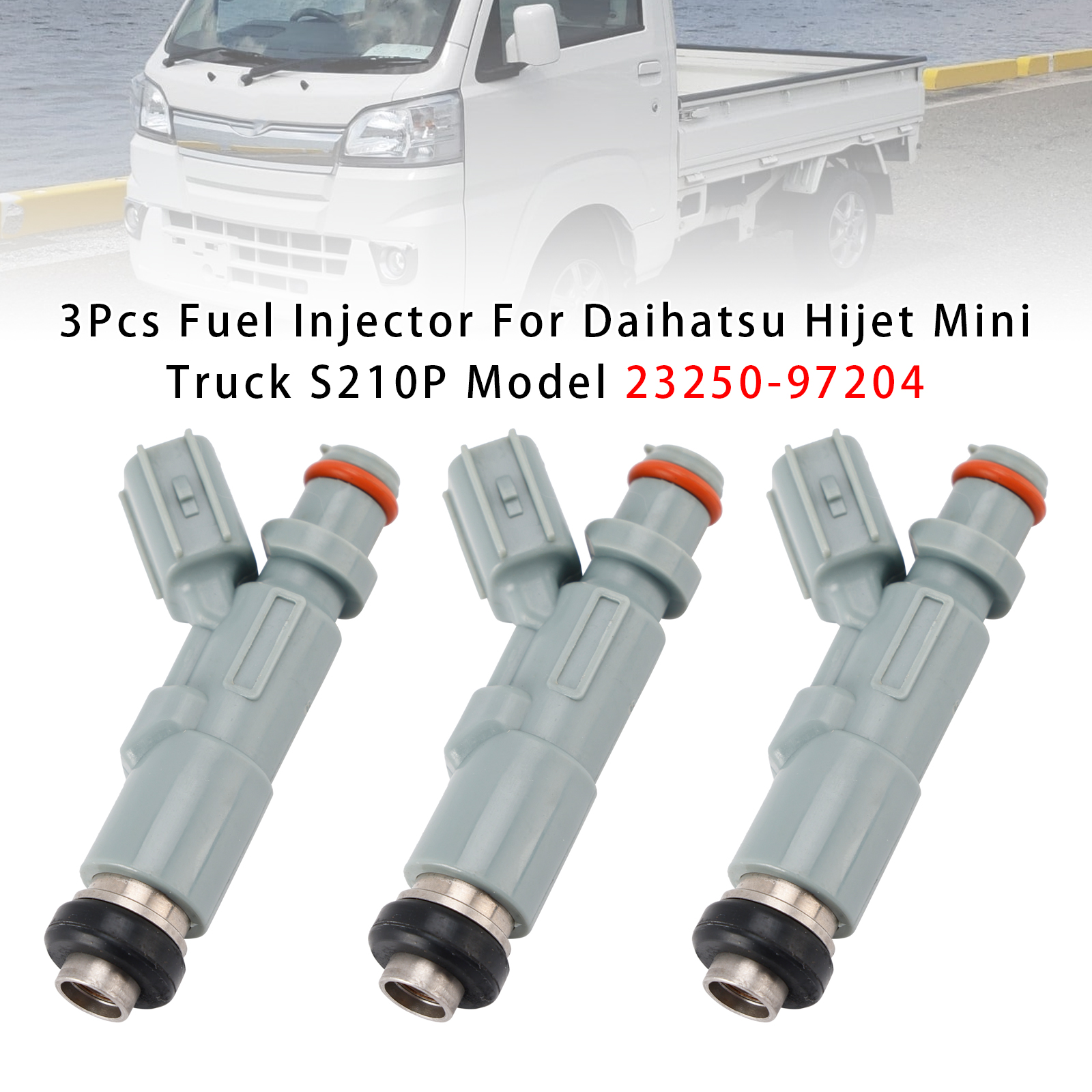 Daihatsu Hijet Mini Truck S210P Model 3Pcs Fuel Injector 23250-97204 Generic