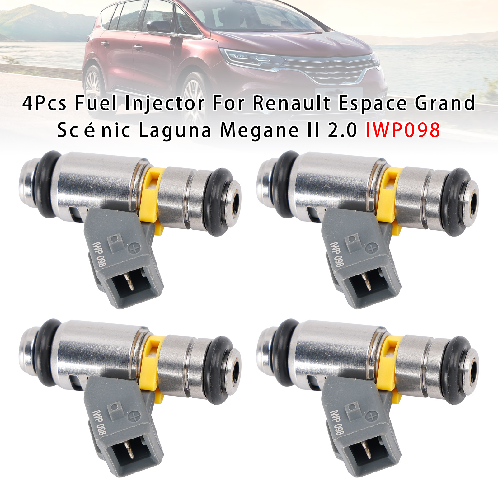 2004-2015 Renault Megane II Scénic II 4Pcs Fuel Injector IWP098 8200058379 Generic