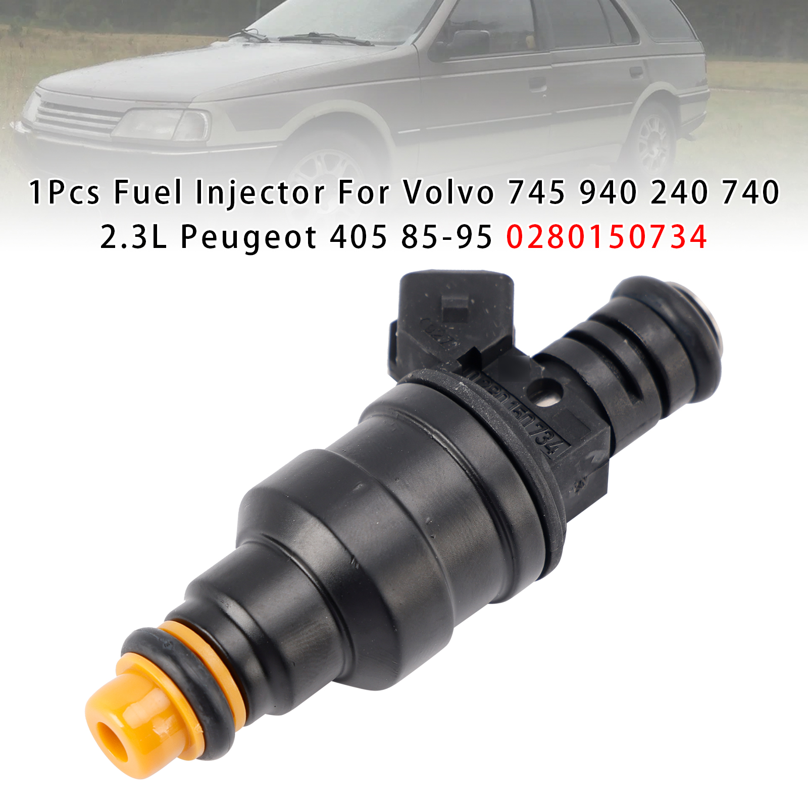1985-1995 Volvo 240 244 245 740 745 940 1Pcs Fuel Injector 0280150734 Generic