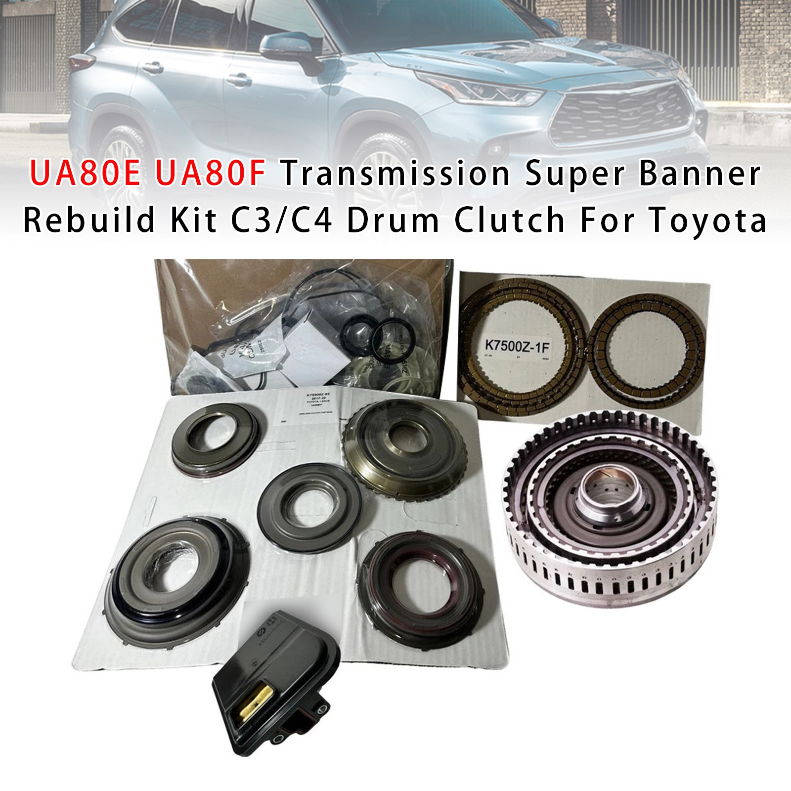 2017-2022 Toyota Transmission Super Banner Rebuild Kit C3/C4 Drum Clutch UA80E UA80F Generic