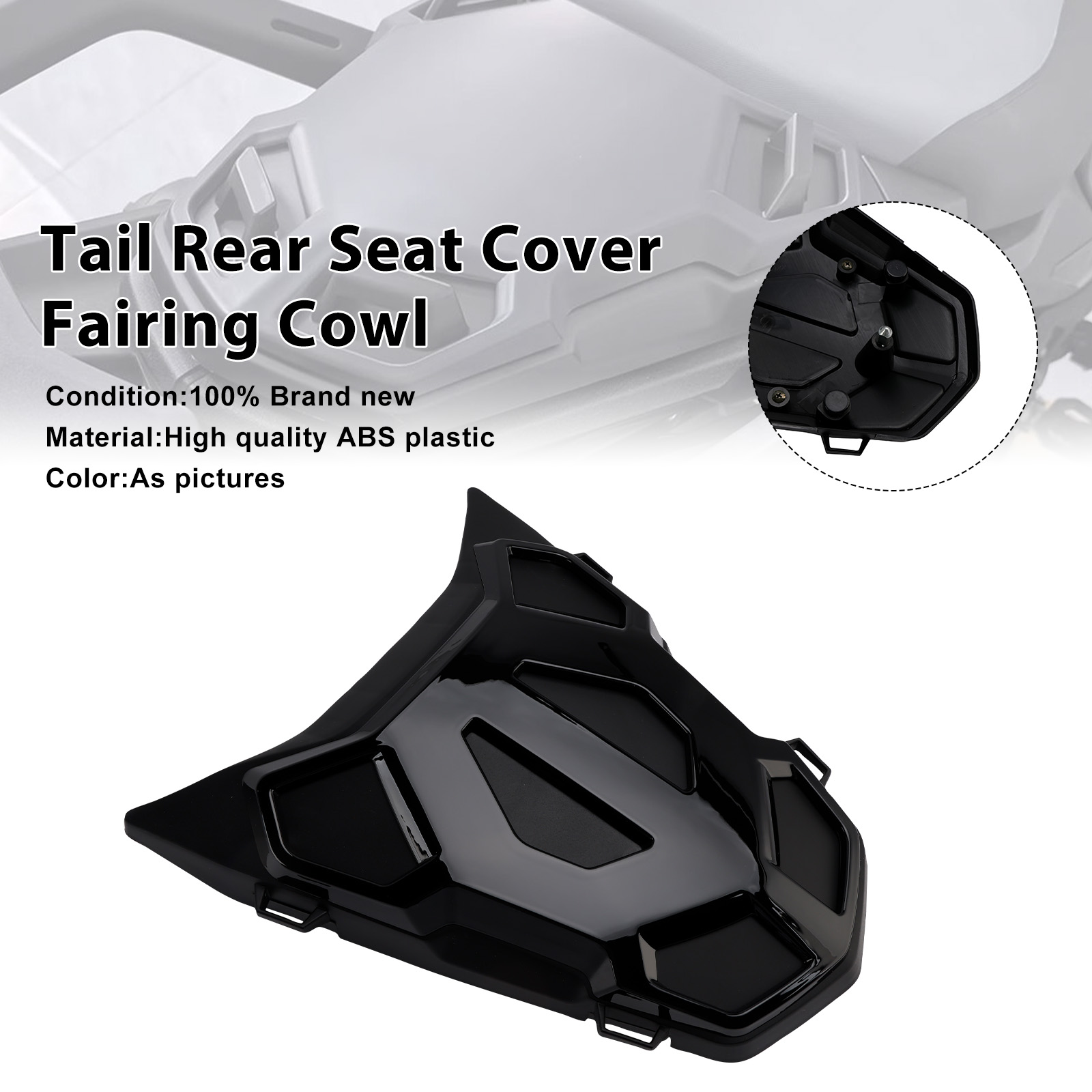 2024-2026 BMW R1300GS Tail Rear Seat Cover Fairing Cowl Black Generic