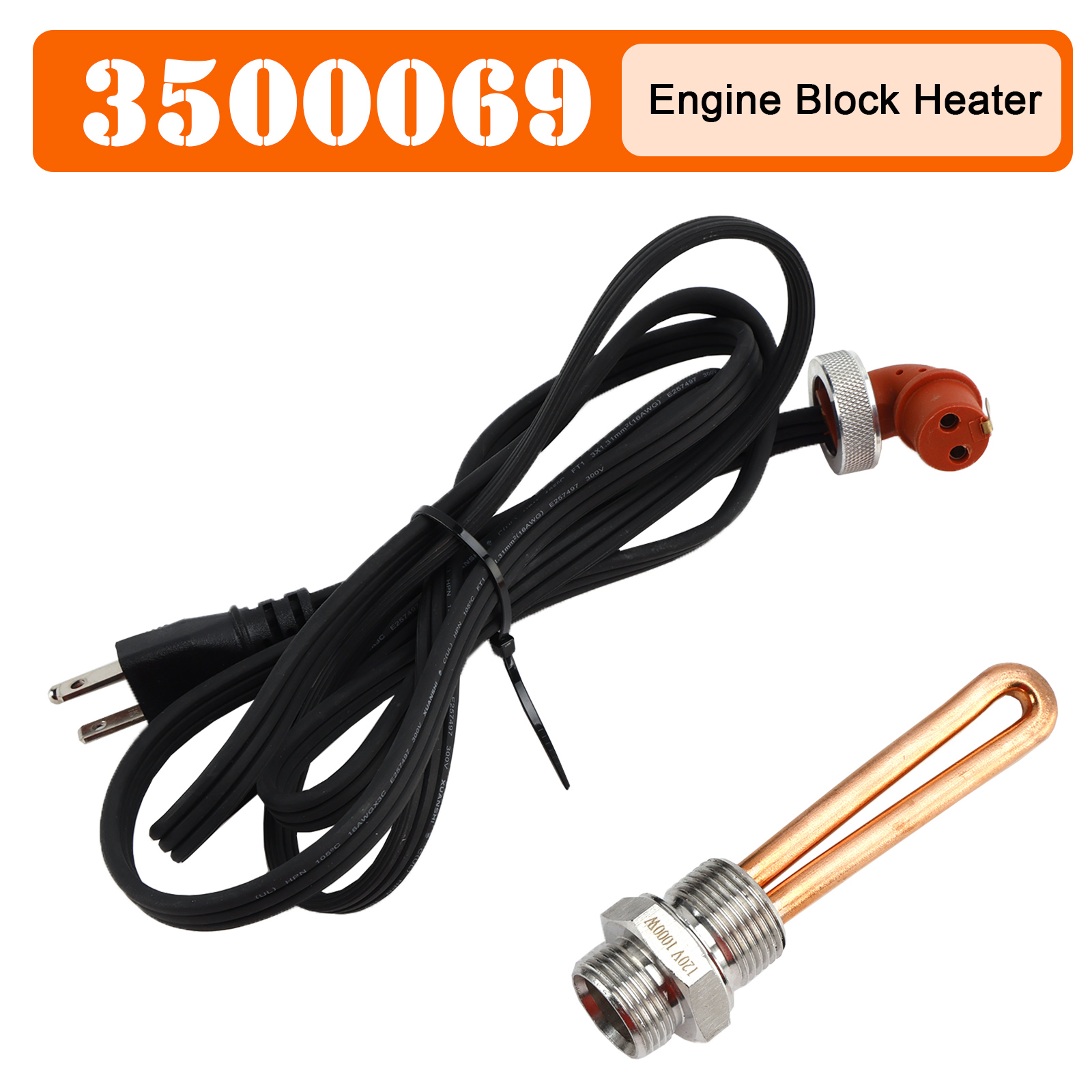 John De-ere 6068 PowerTech Plus iT4 Engine Block Heater 3500069 Generic