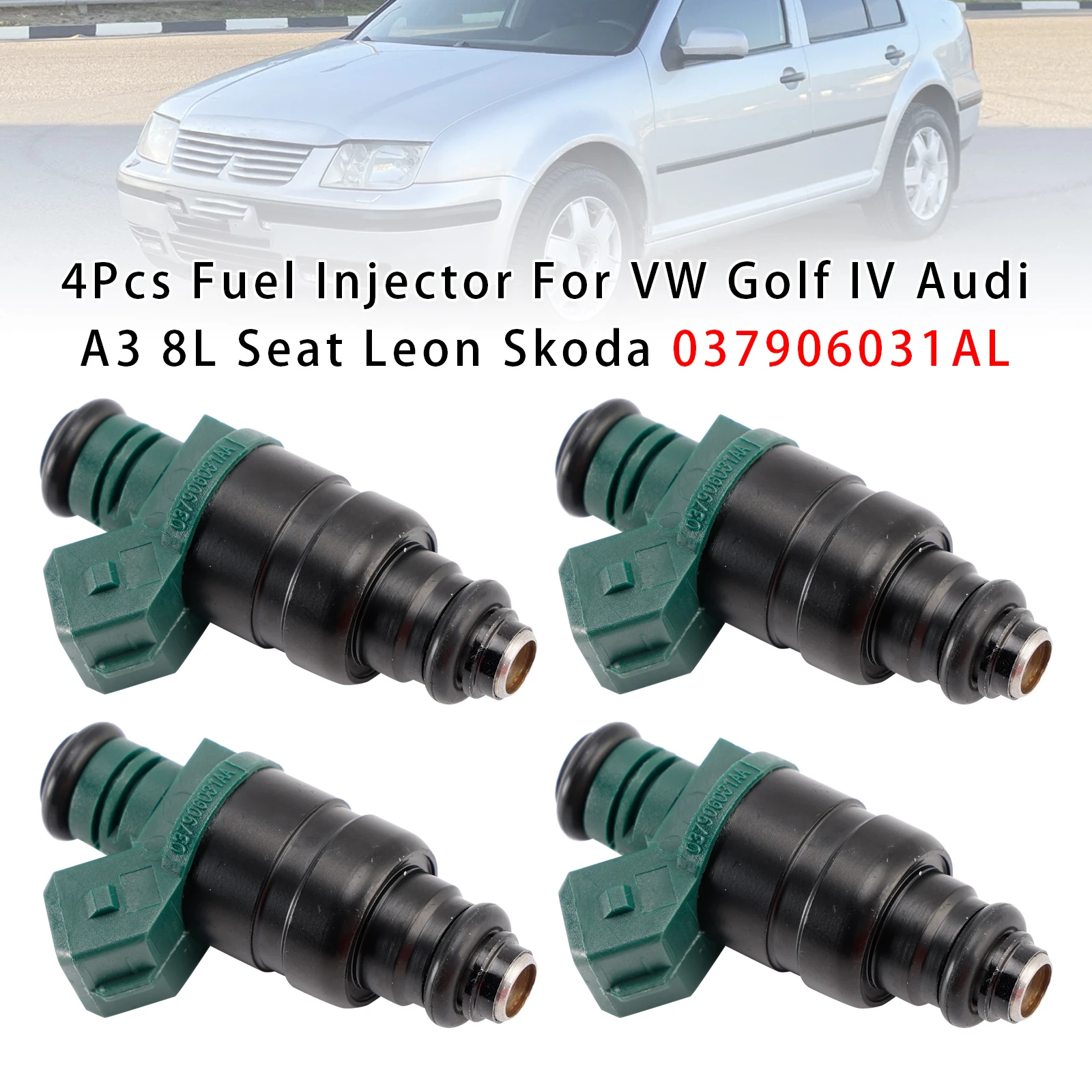 2005-2006 Seat Leon 1M1 1.6 4Pcs Fuel Injector 037906031AL 037906031AA Generic
